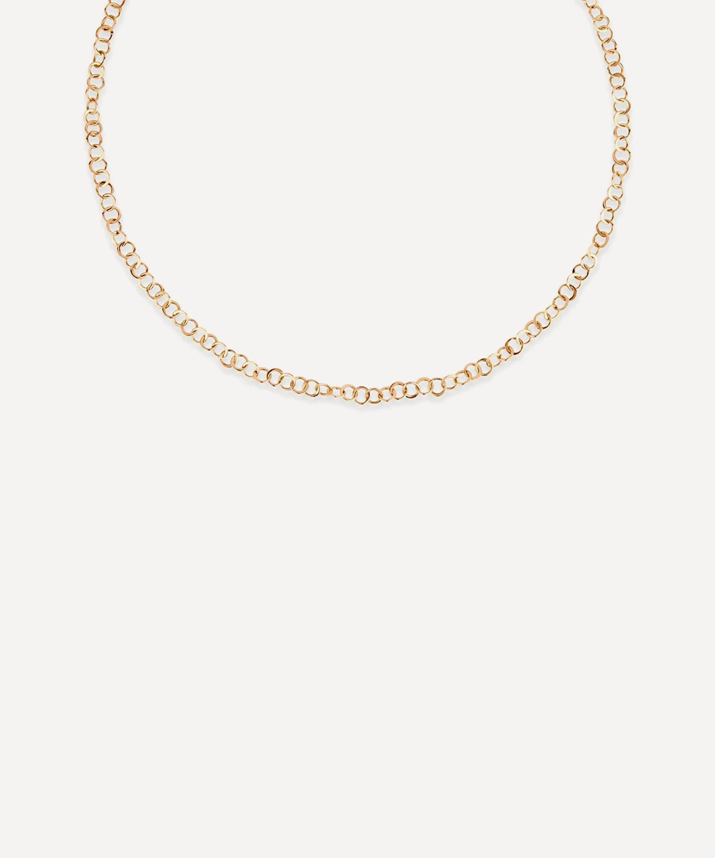 Dinny Hall - 9ct Gold Planished Chain Necklace image number 3