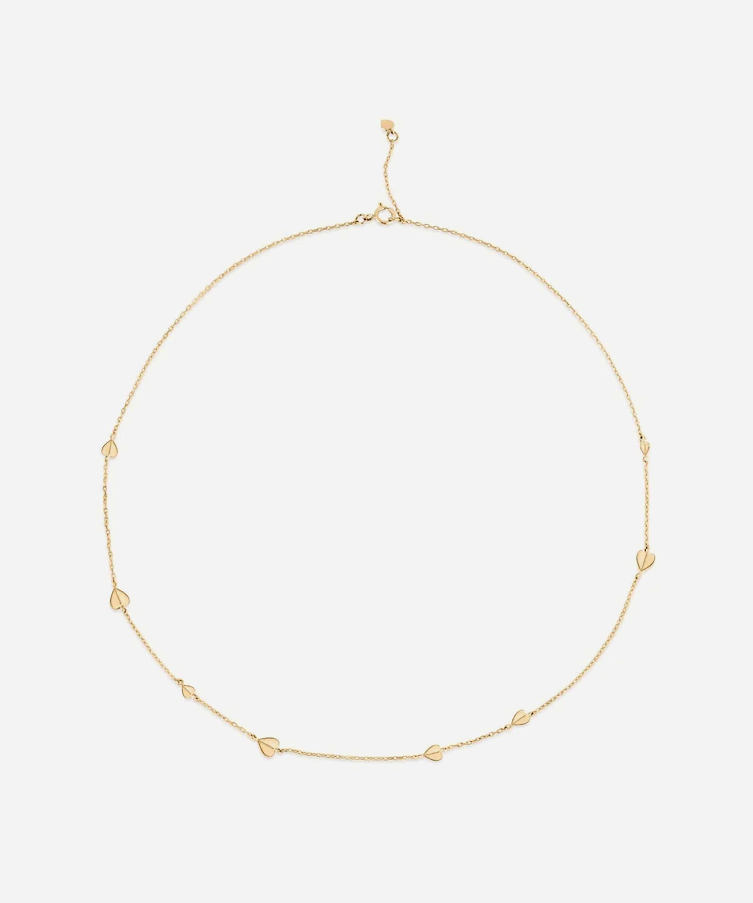 Dinny Hall - 9ct Gold Bijou Folded Heart Necklace