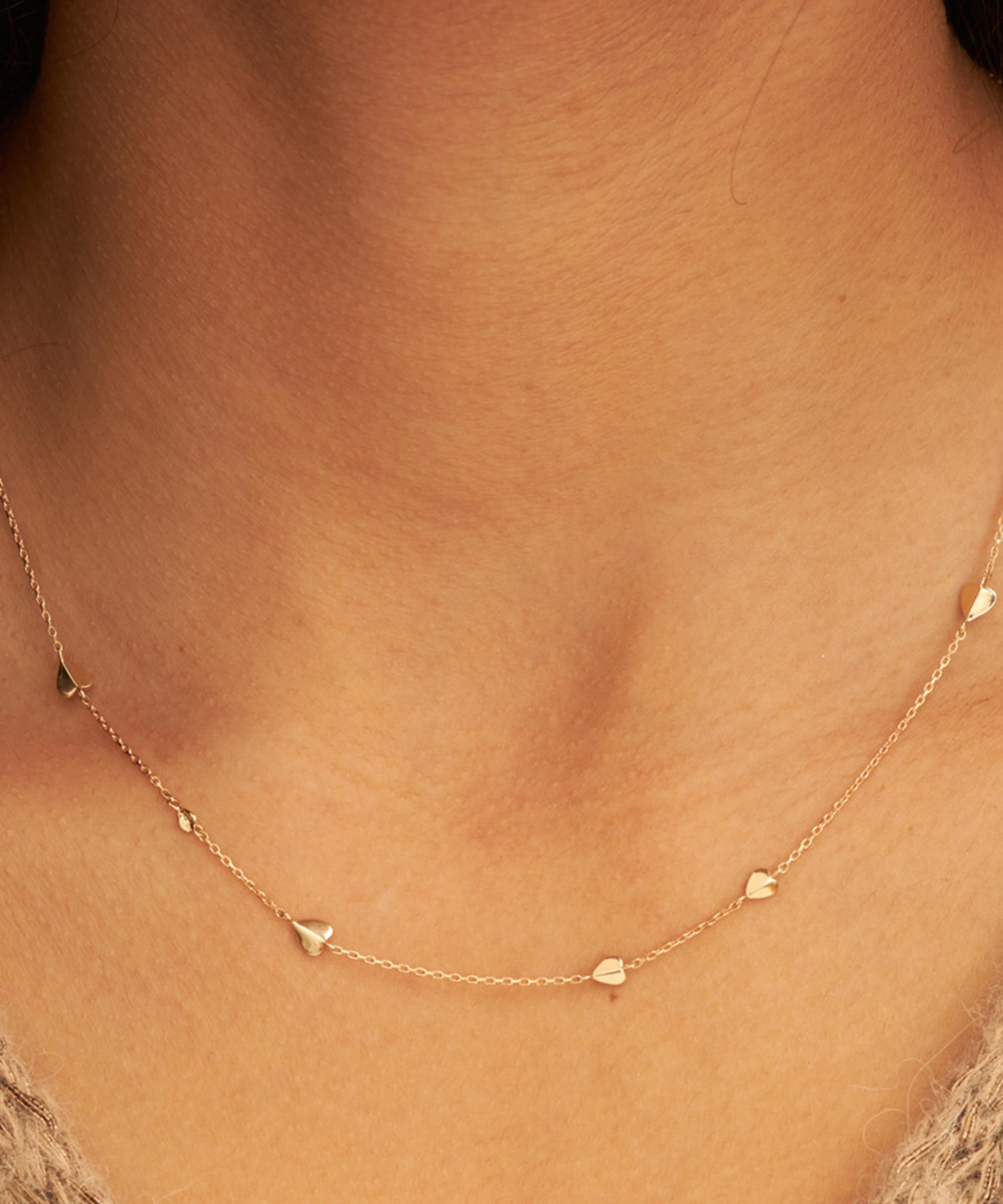 Dinny Hall - 9ct Gold Bijou Folded Heart Necklace image number 1