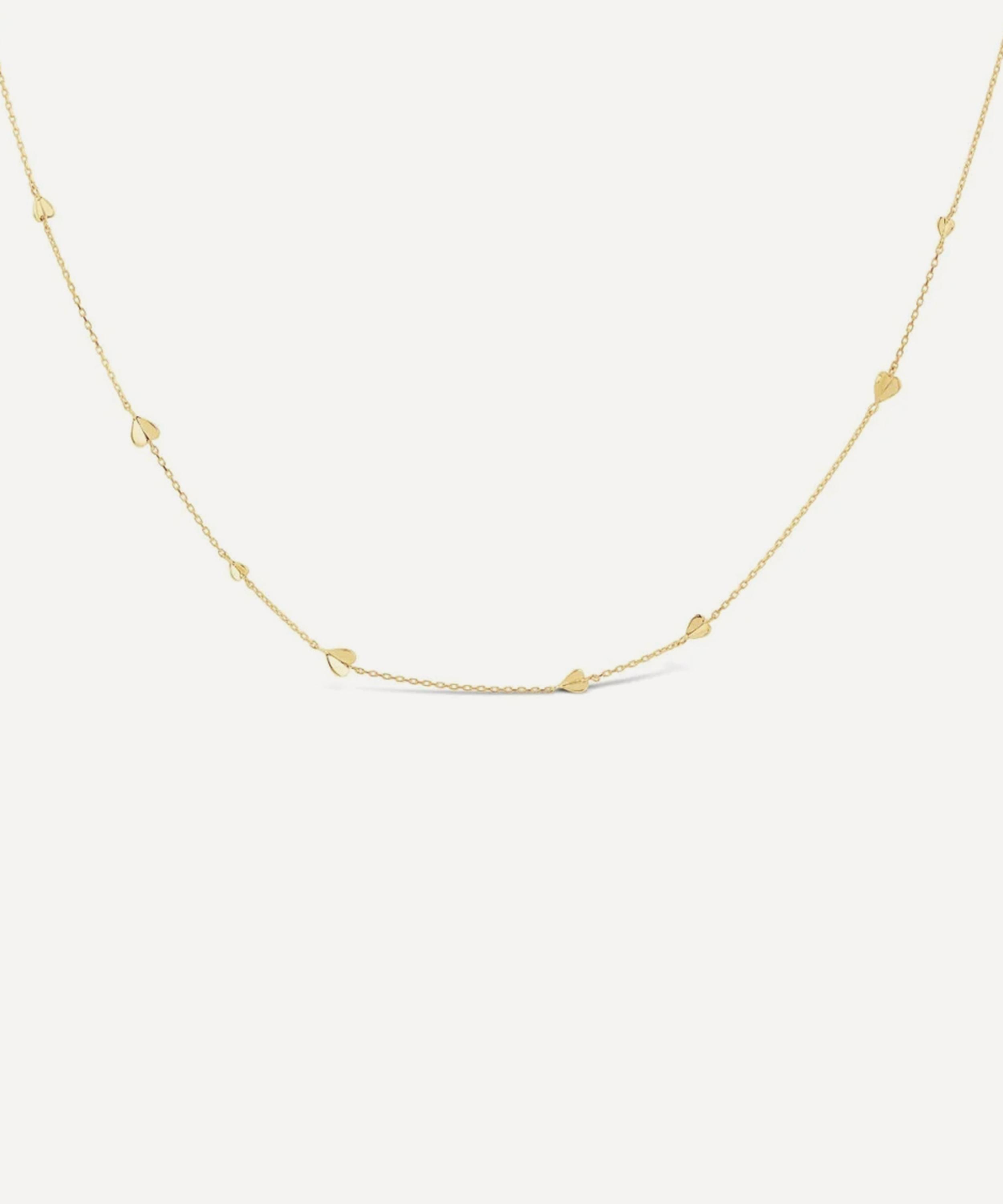 Dinny Hall - 9ct Gold Bijou Folded Heart Necklace image number 2