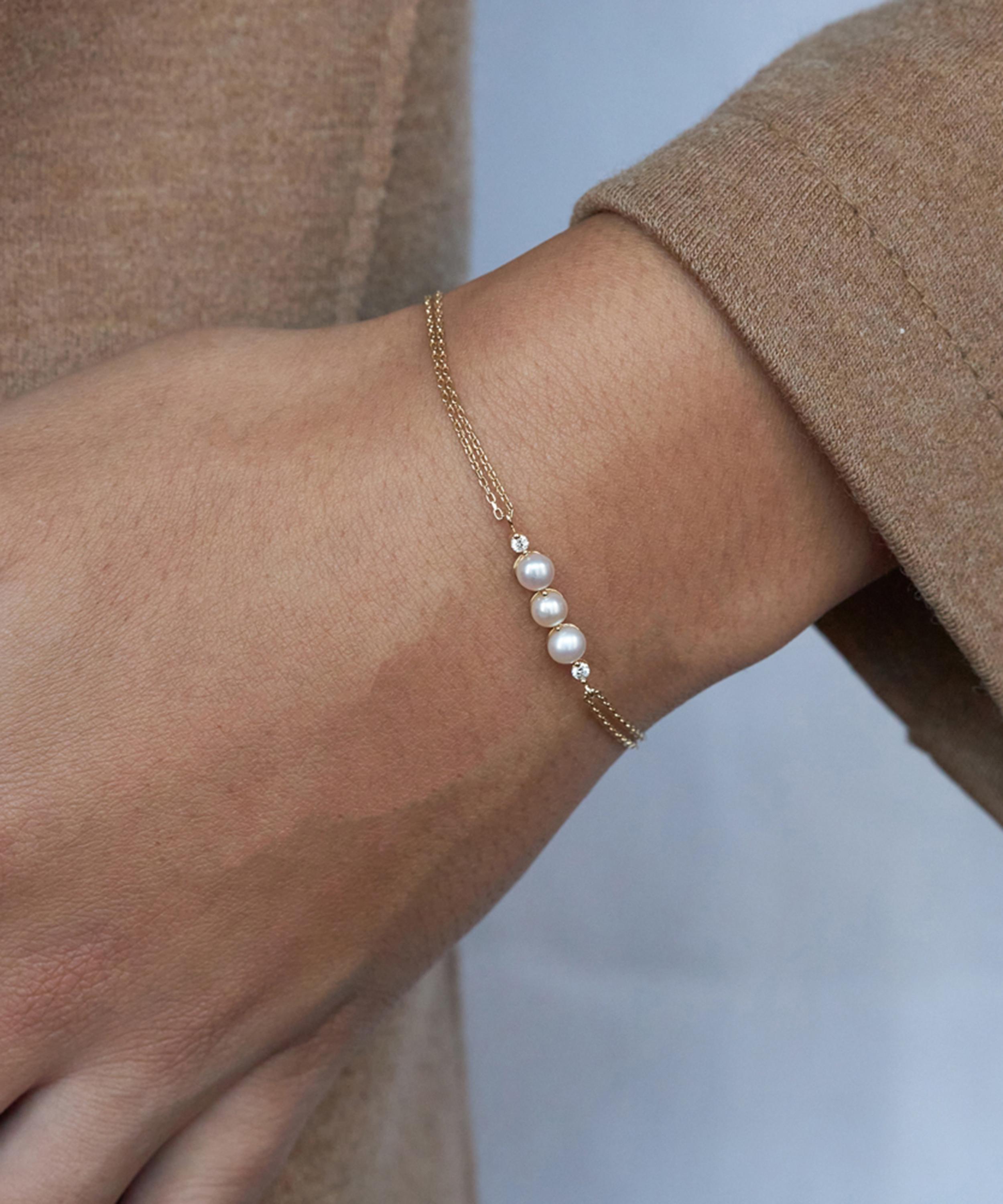 Dinny Hall - 9ct Gold Shuga Pearl and Lab-Grown Diamond Bracelet image number 1