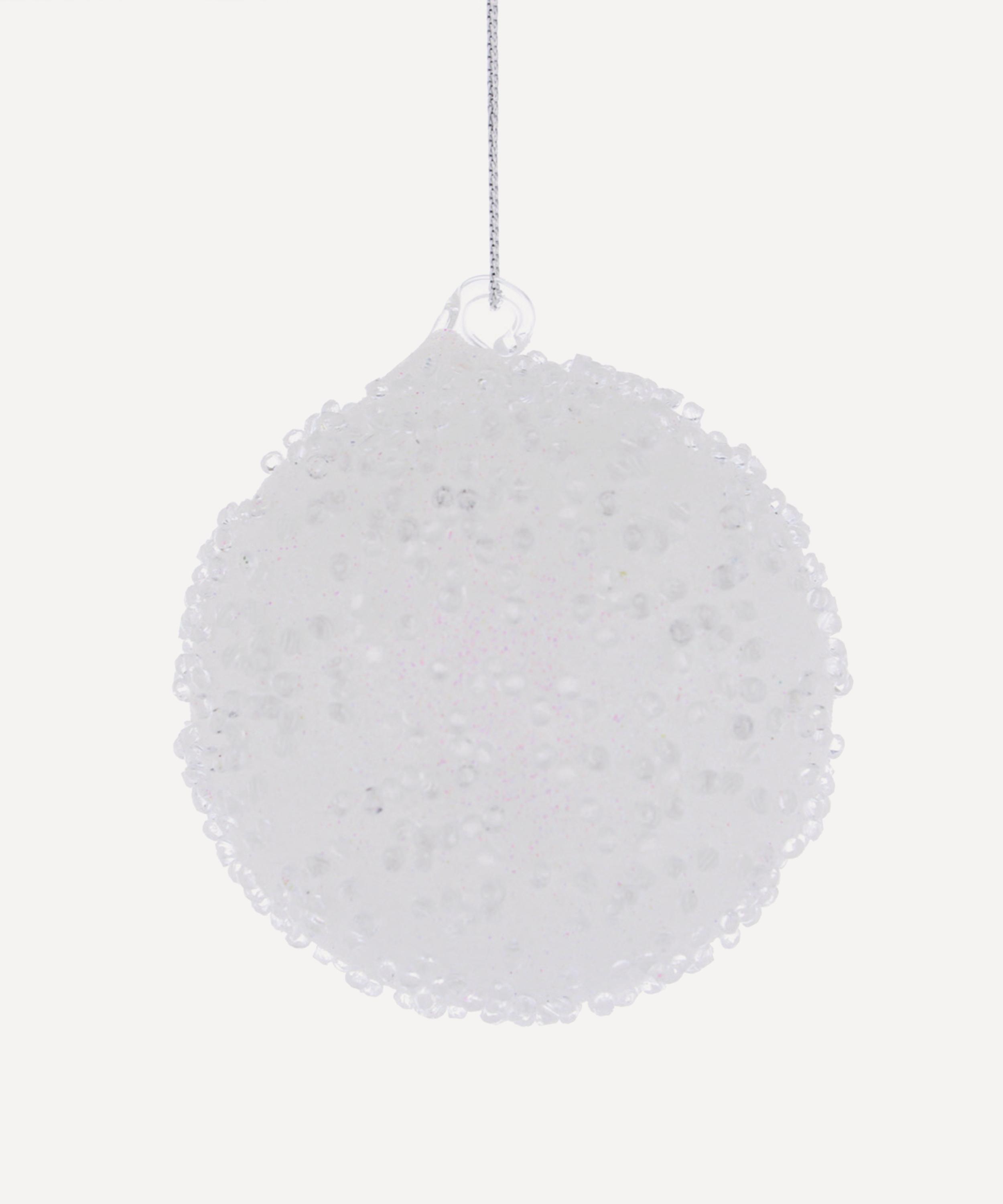 Christmas - Glass Iridescent White Bauble image number 0