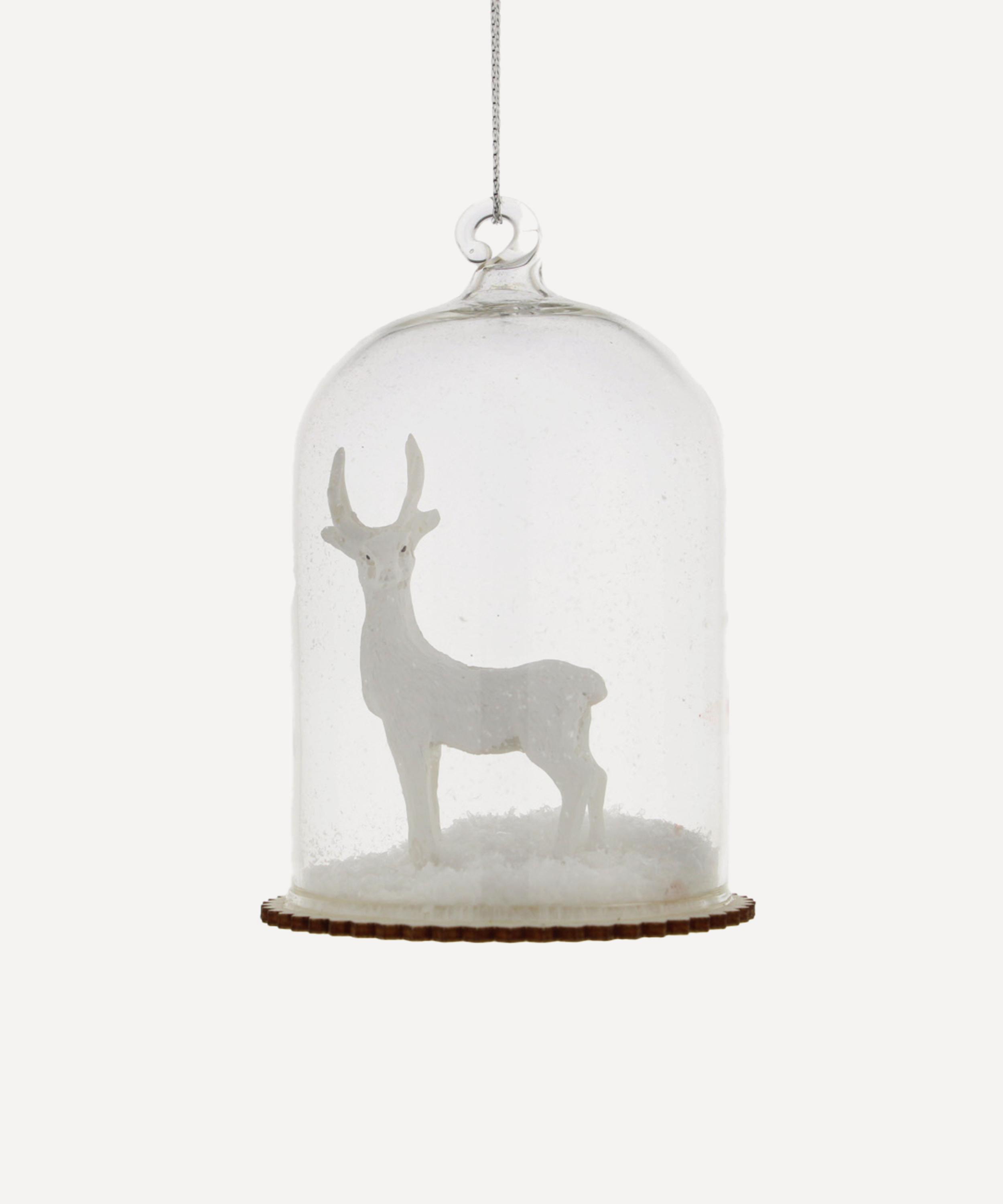 Christmas - Glass Reindeer Dome Ornament image number 0