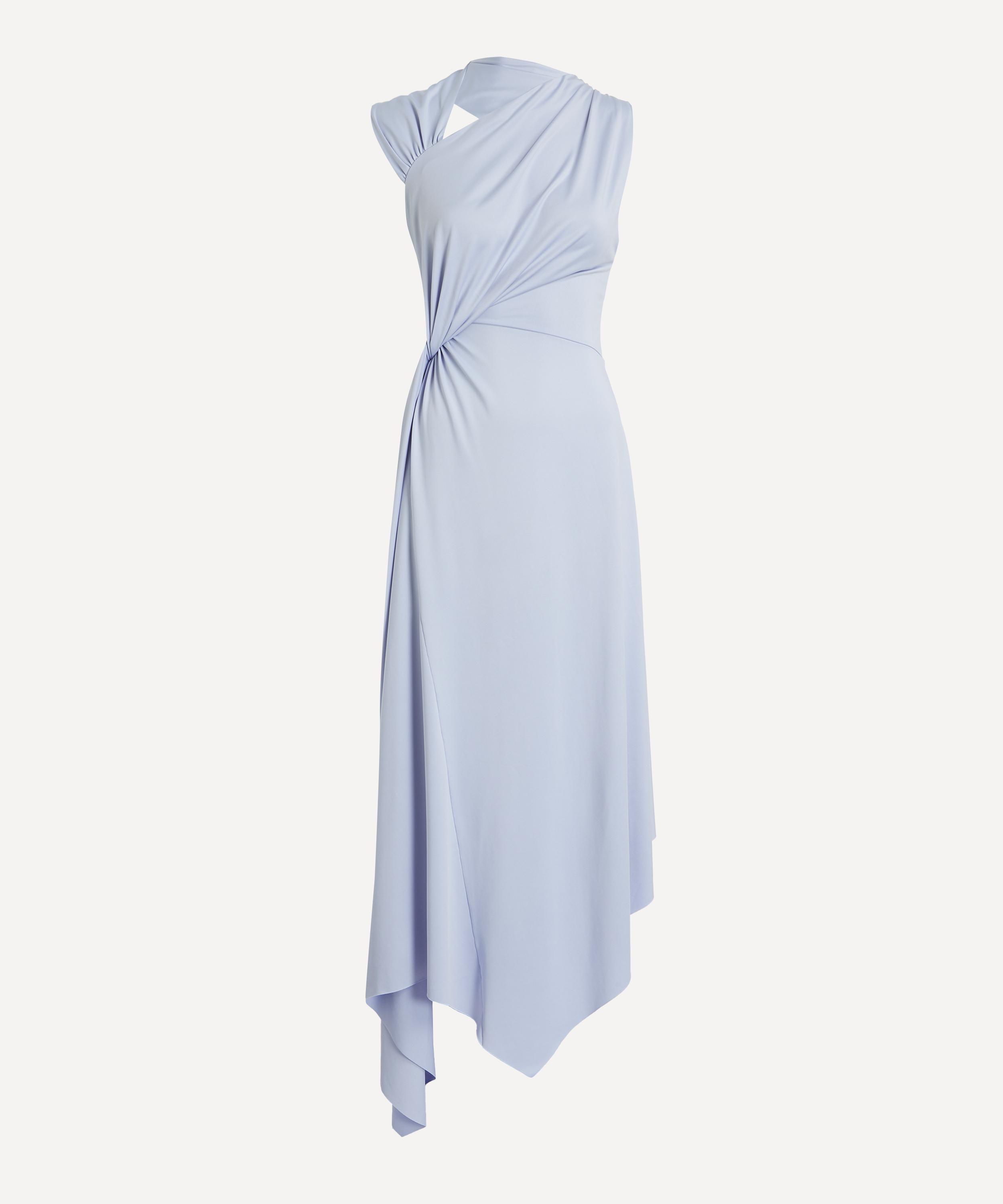 Victoria Beckham - Cloud Blue Asymmetric Midi Dress