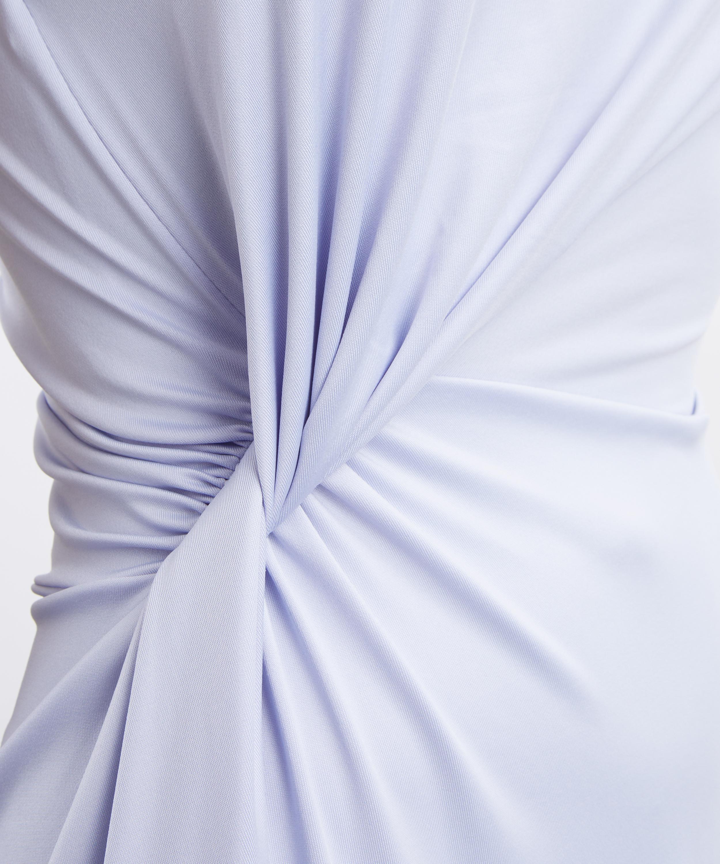 Victoria Beckham - Cloud Blue Asymmetric Midi Dress image number 4