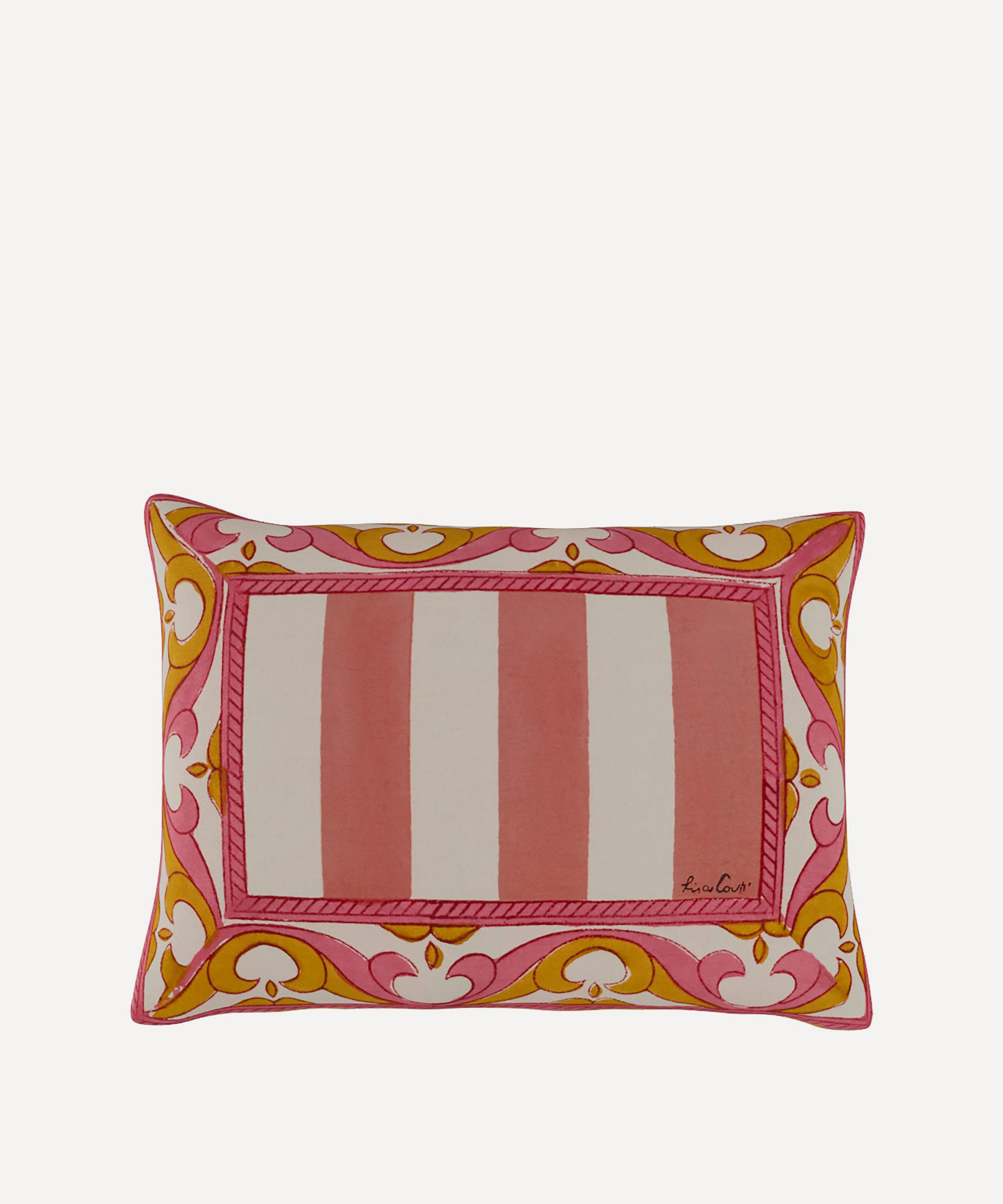 Lisa Corti - Positano Red Tiles Rectangular Cushion