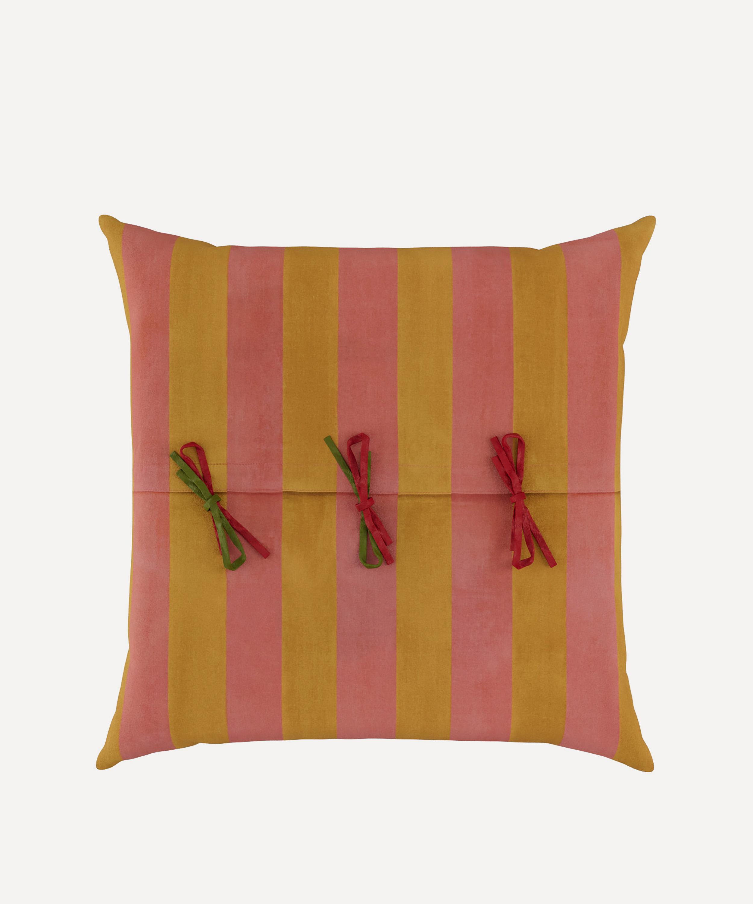 Lisa Corti - Positano Red Tiles Square Cushion image number 2
