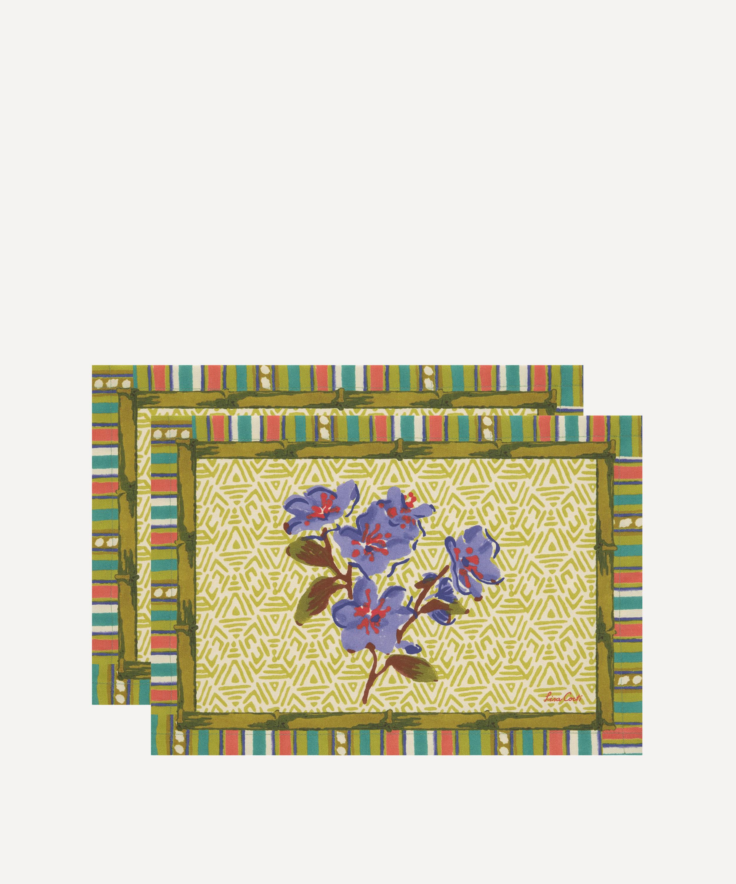Lisa Corti - Chutney Pervinch Placemats Set of Two