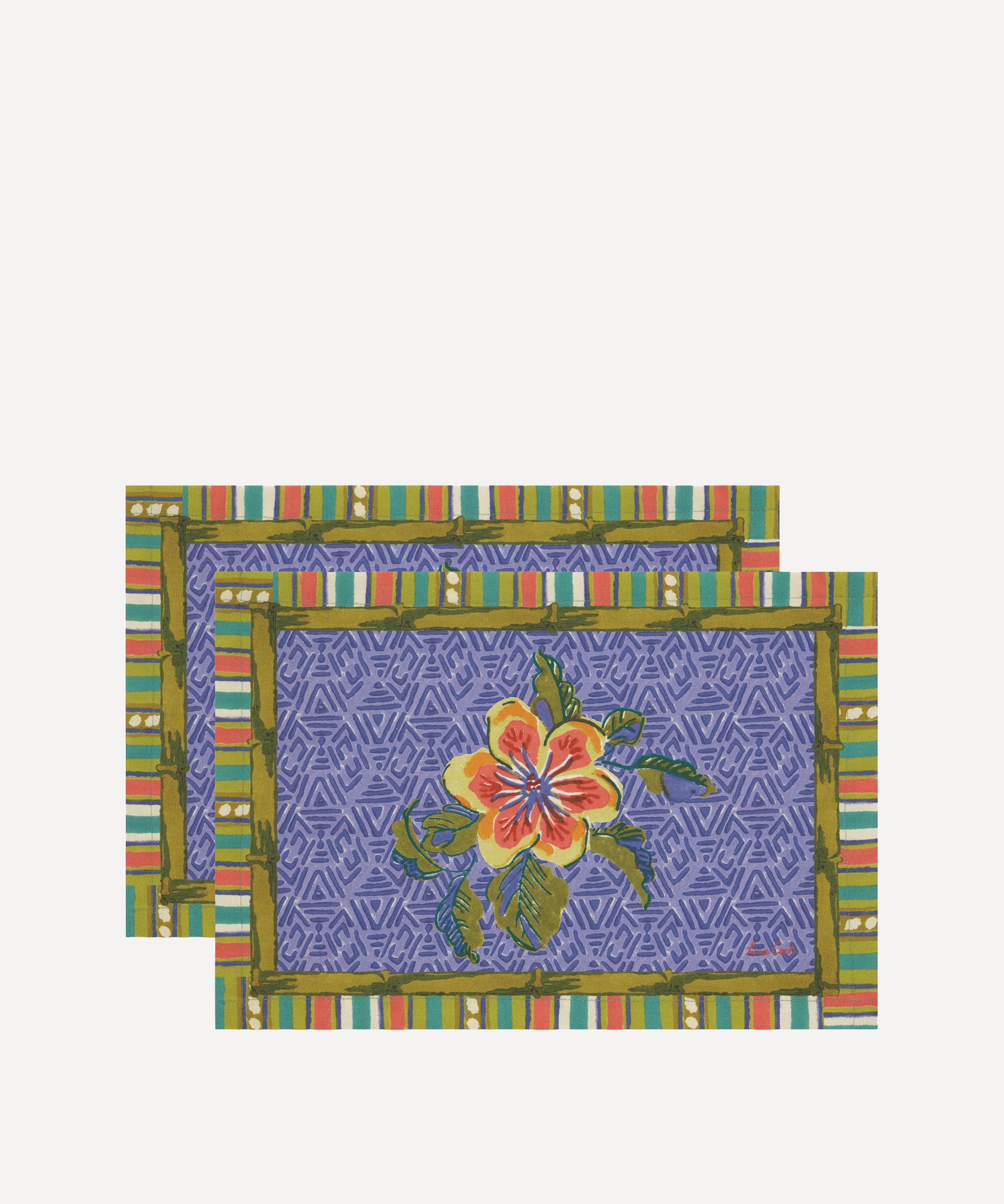 Lisa Corti - Chutney Pervinch Placemats Set of Two