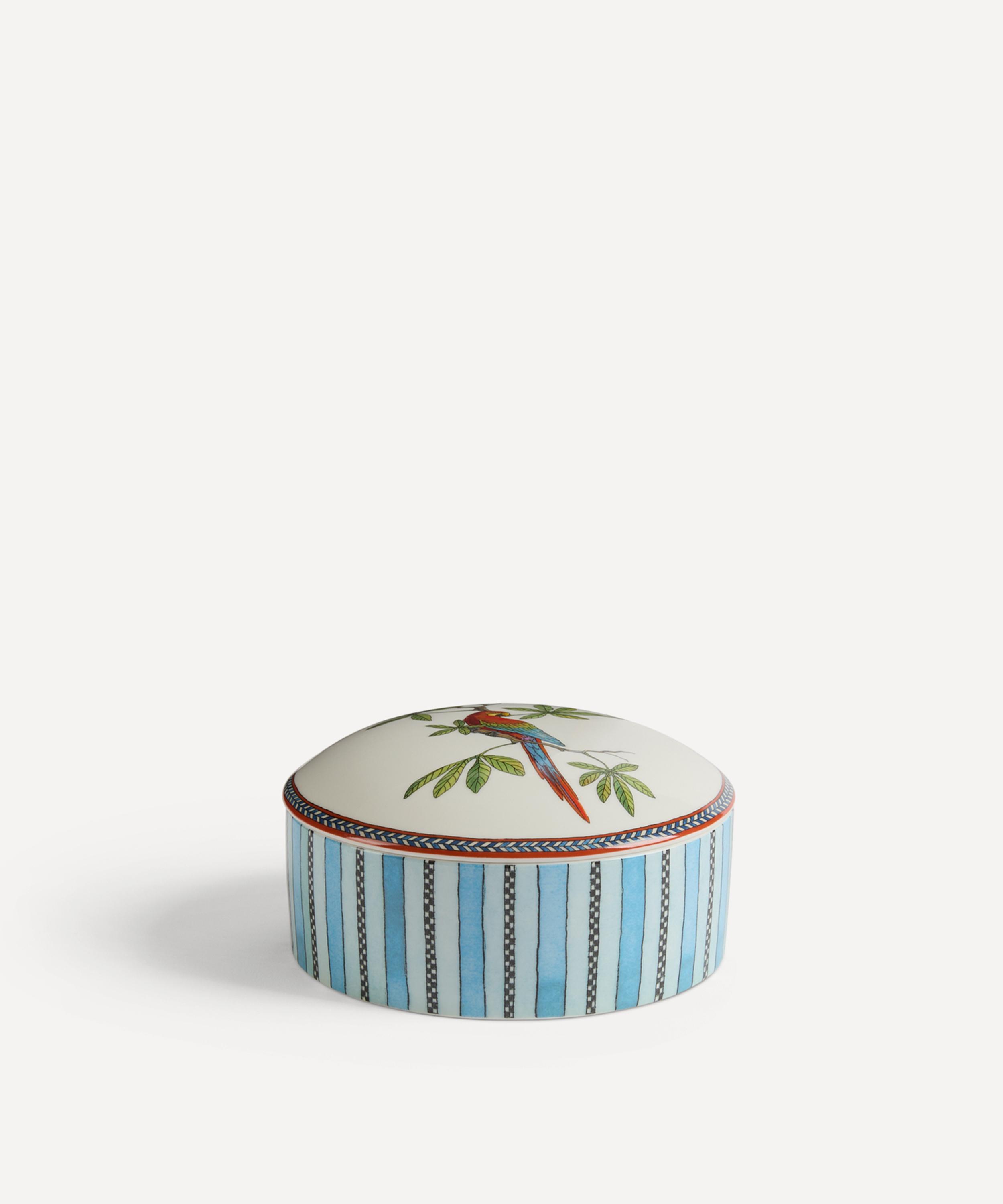 Lisa Corti - Jungle Parrot Porcelain Jewellery Box