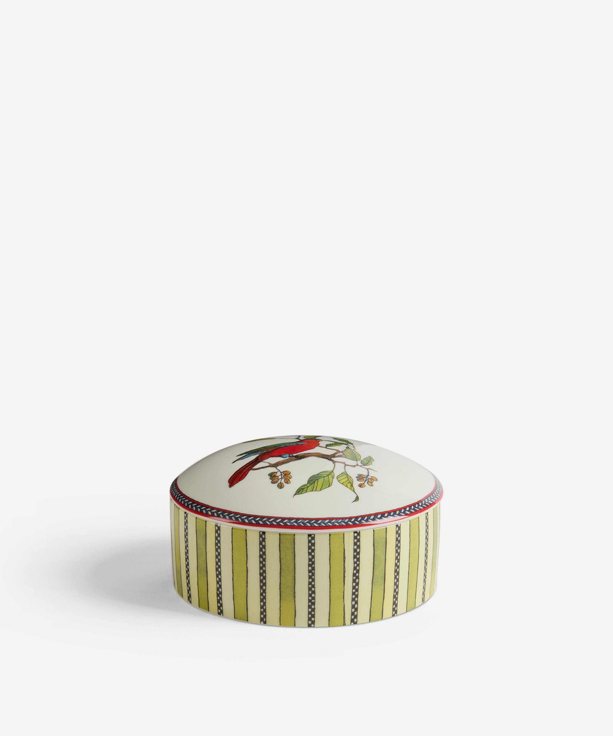 Lisa Corti - Jungle Parrot Porcelain Jewellery Box