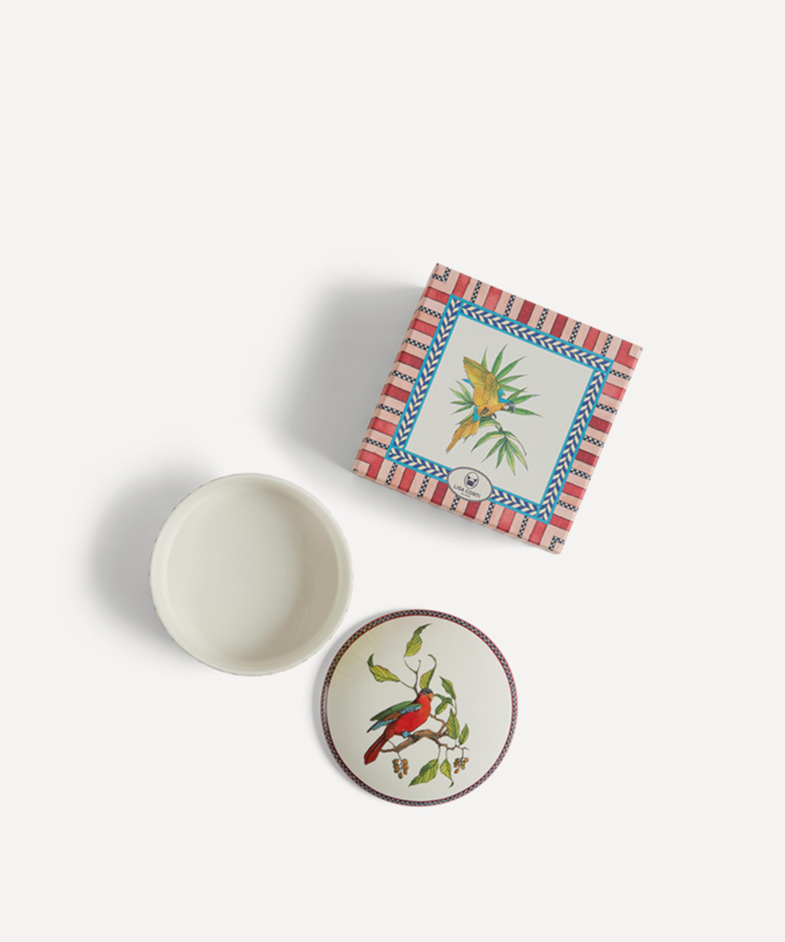 Lisa Corti - Jungle Parrot Porcelain Jewellery Box image number 1