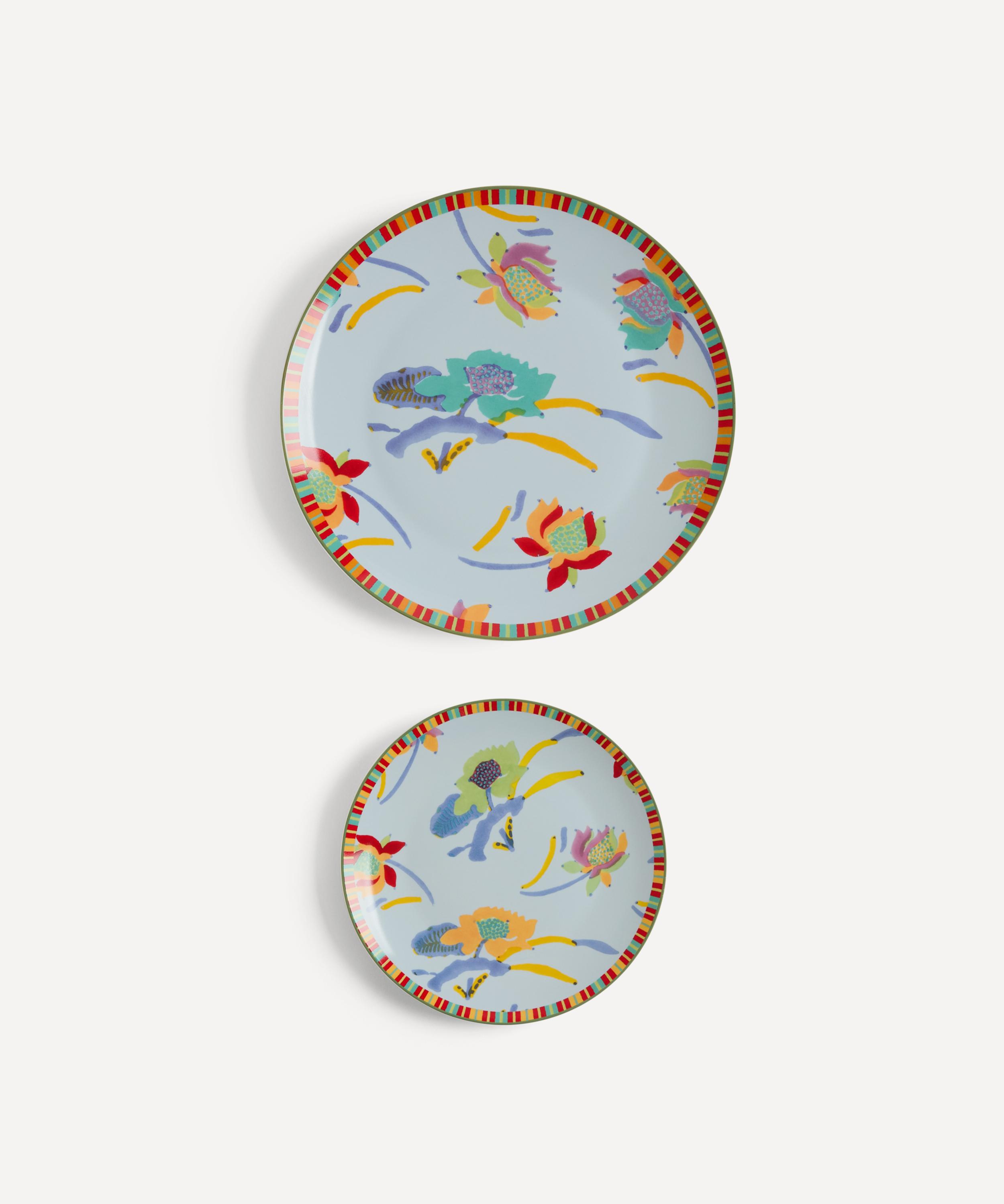 Lisa Corti - Japanese Floral Dinner and Dessert Plates Set of Two