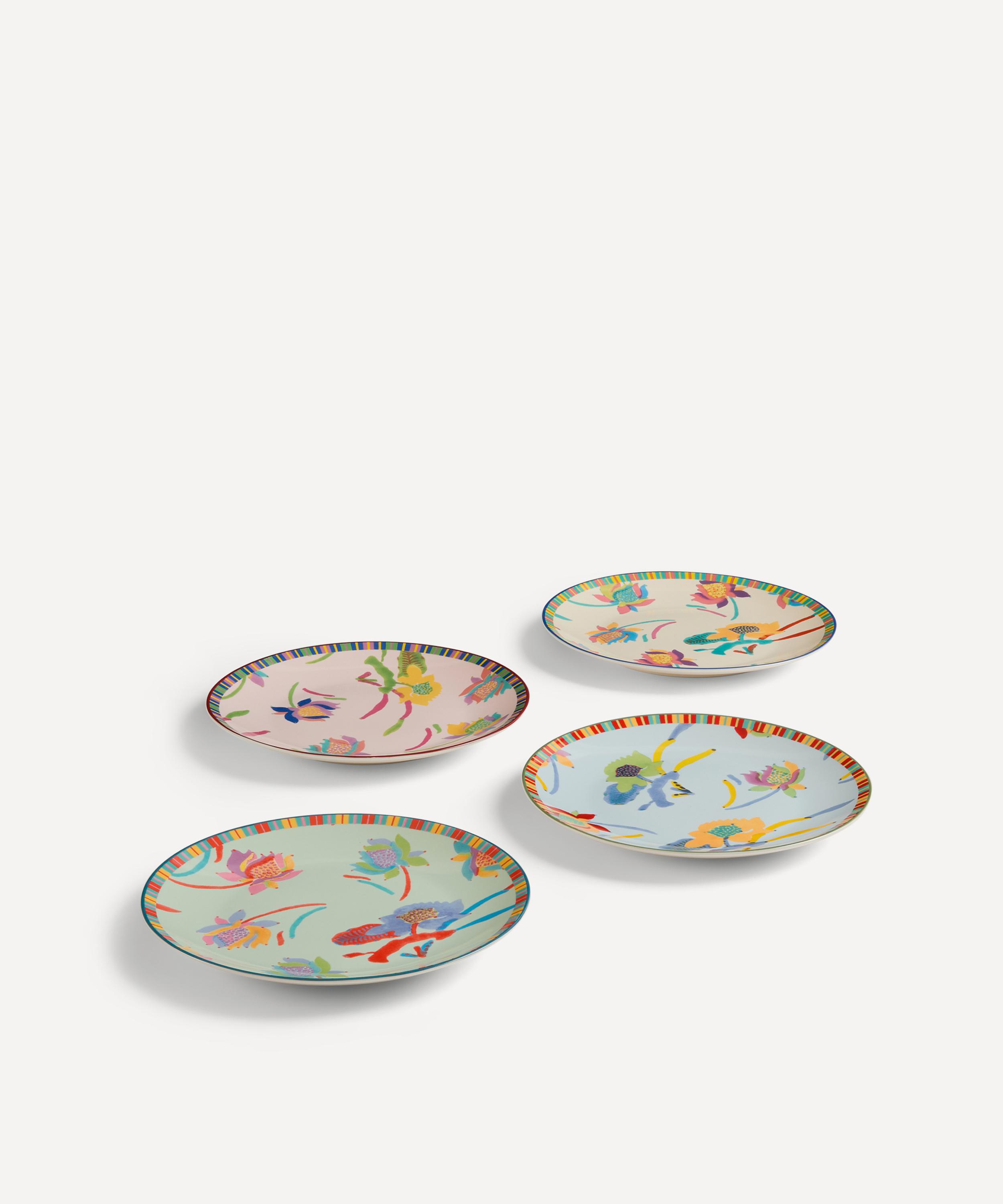 Lisa Corti - Japanese Floral Dessert Plates Set of Four image number 1