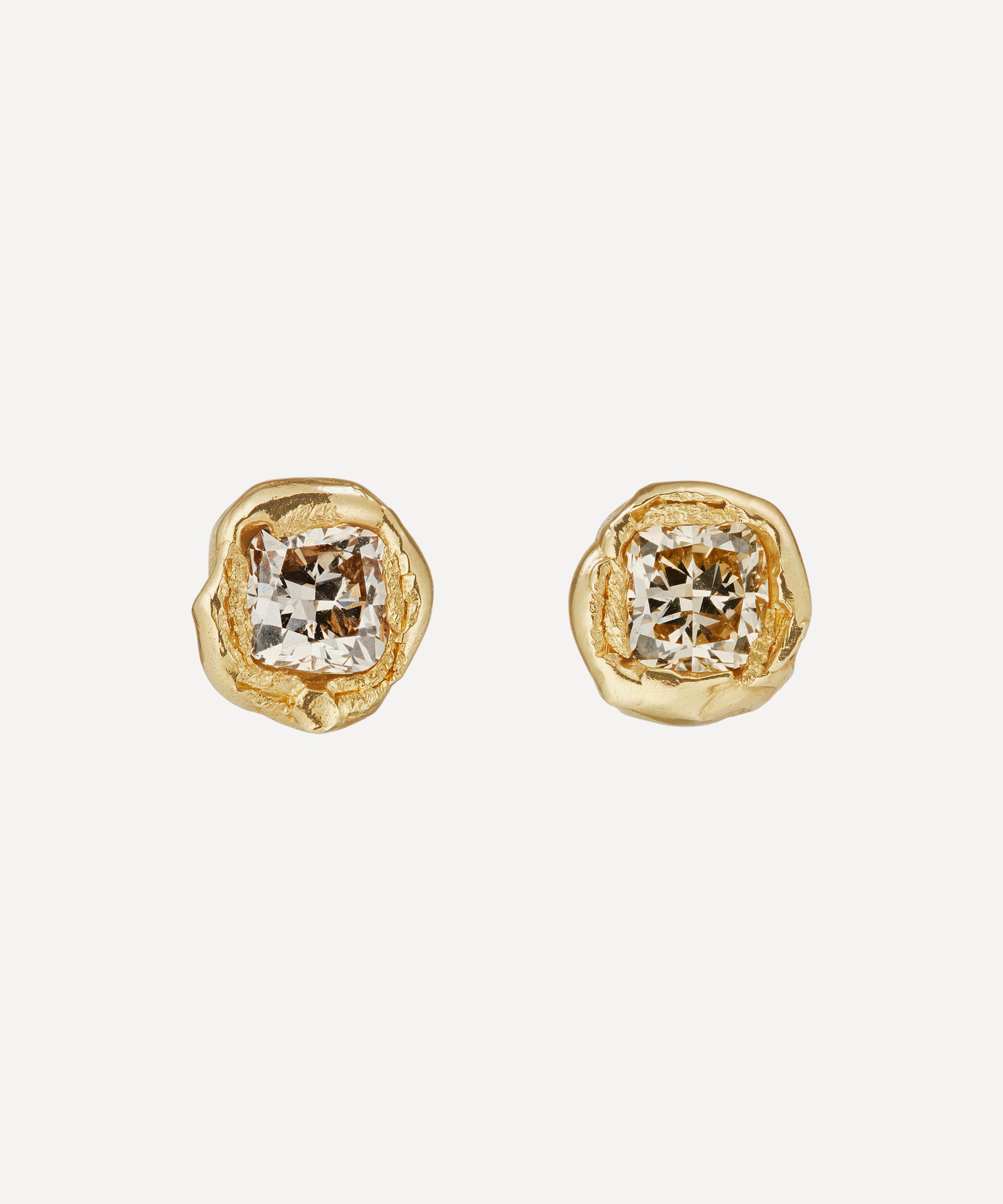 Ellis Mhairi Cameron - 14ct Gold Brilliant Cut Diamond Stud Earrings