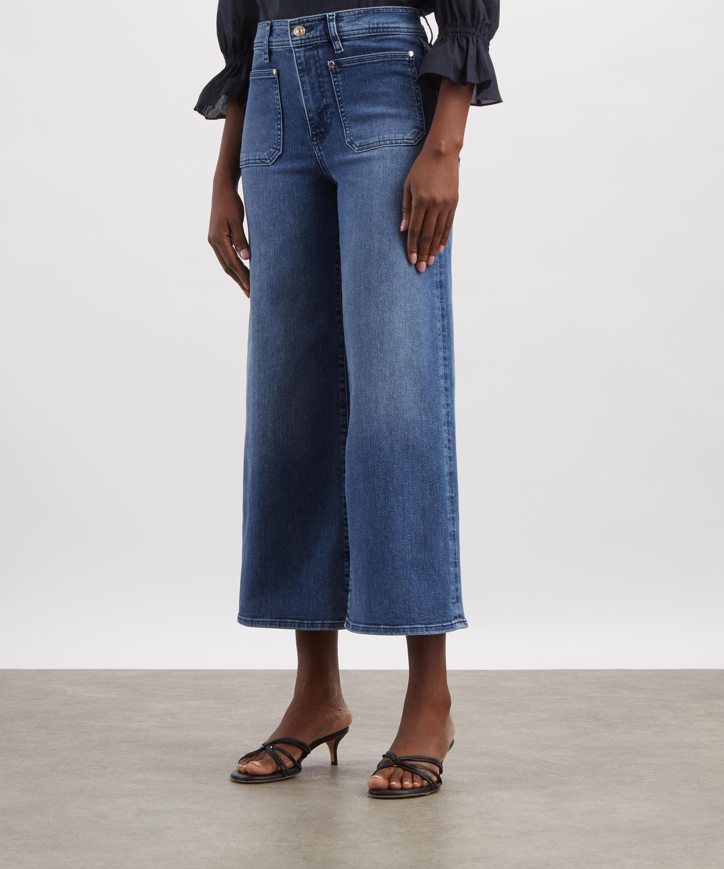 Frame - Le Slim Palazzo Crop Harbor Pocket Jeans in Elixir Raw After image number 2