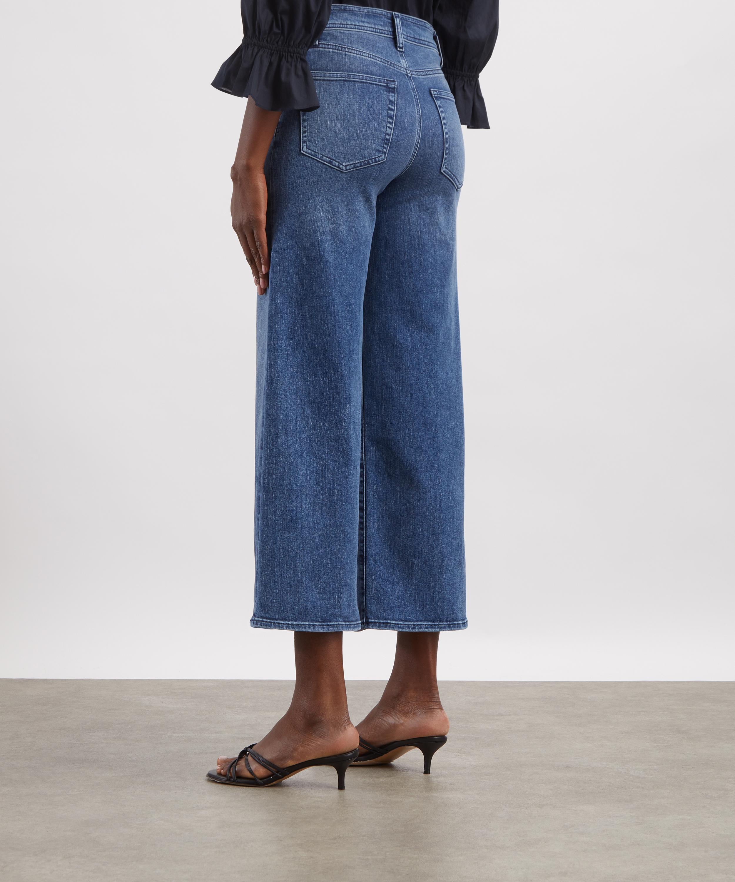 Frame - Le Slim Palazzo Crop Harbor Pocket Jeans in Elixir Raw After image number 3