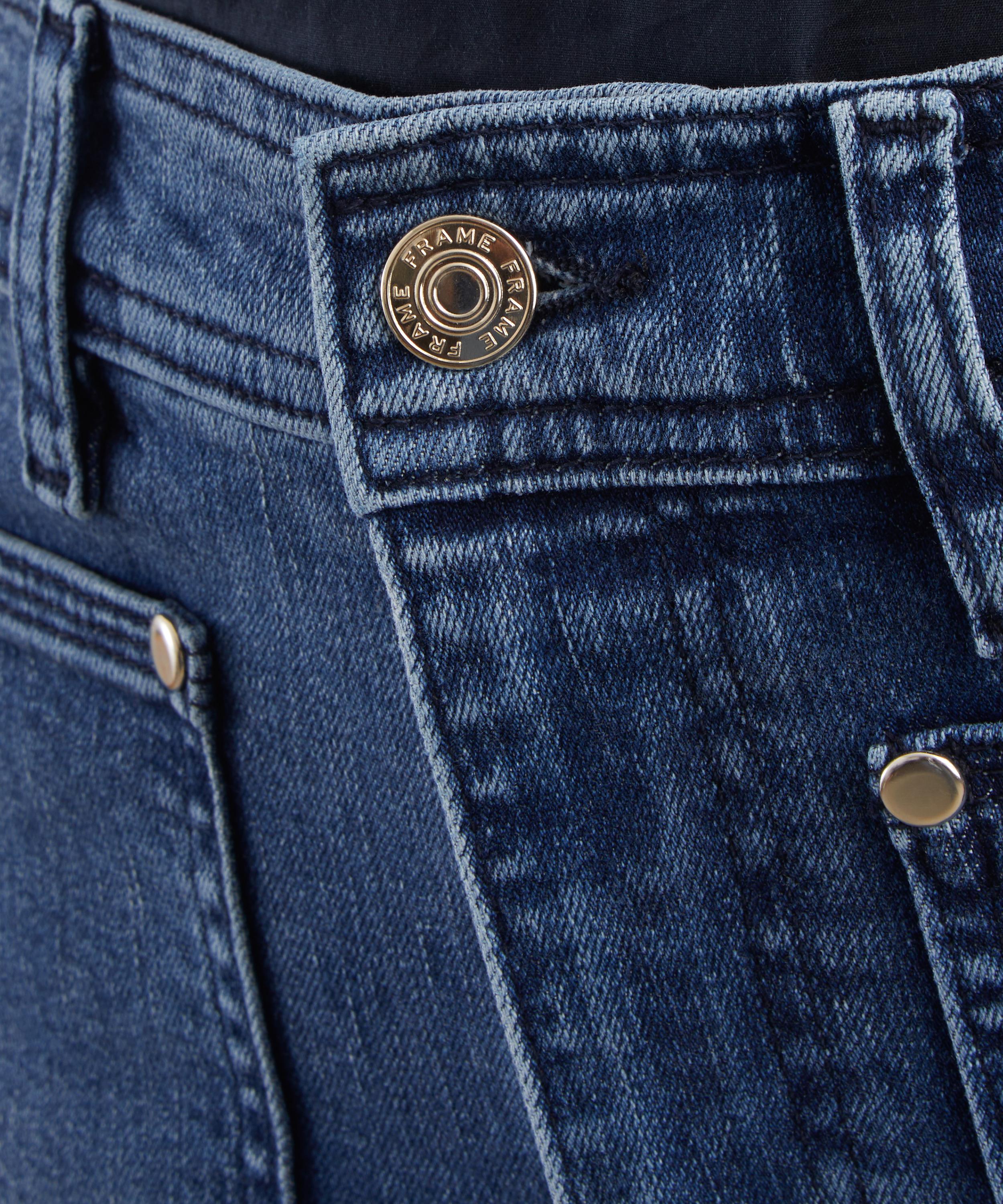 Frame - Le Slim Palazzo Crop Harbor Pocket Jeans in Elixir Raw After image number 4