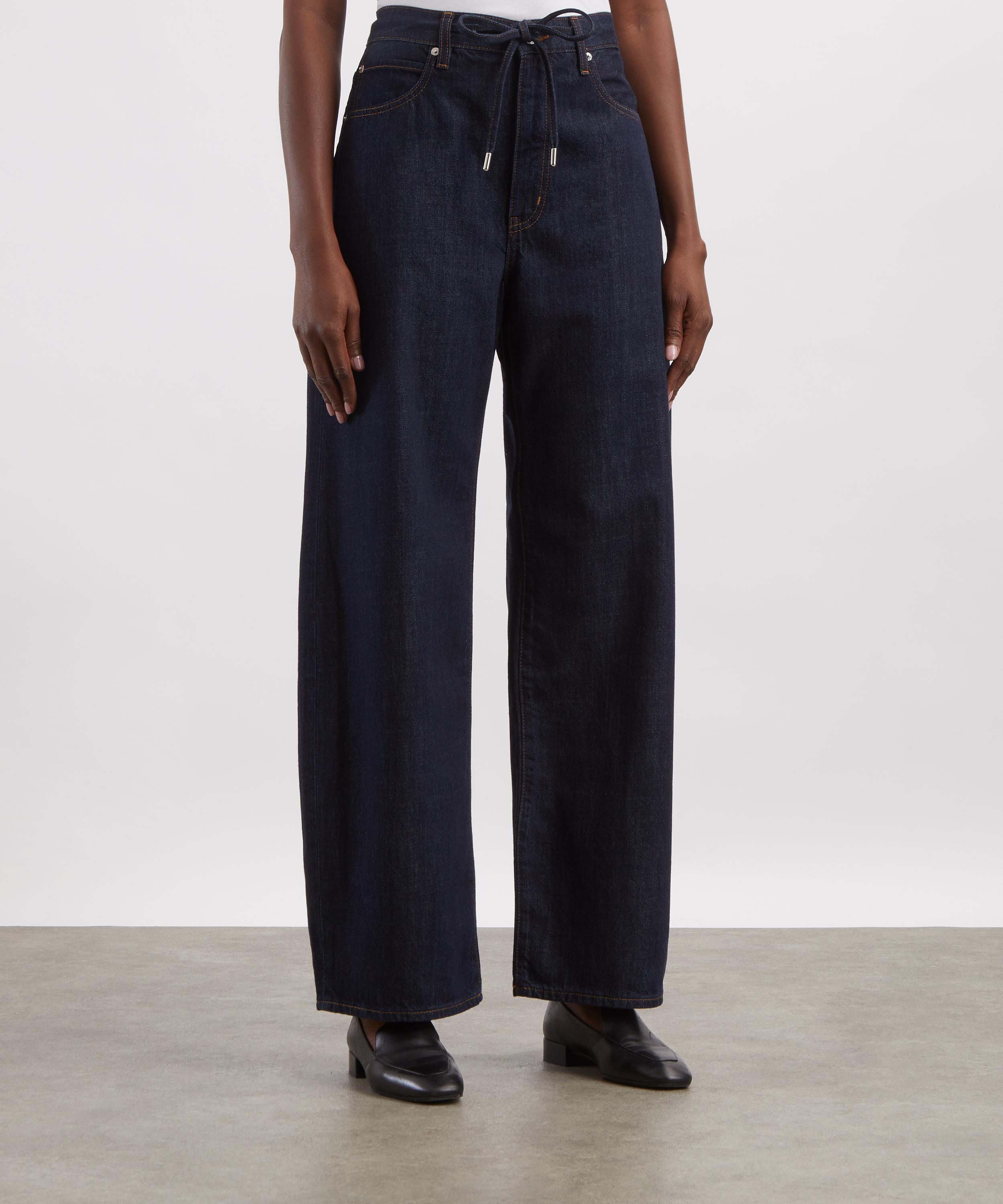 Frame - Off-Duty Drawstring Bow Jeans image number 2