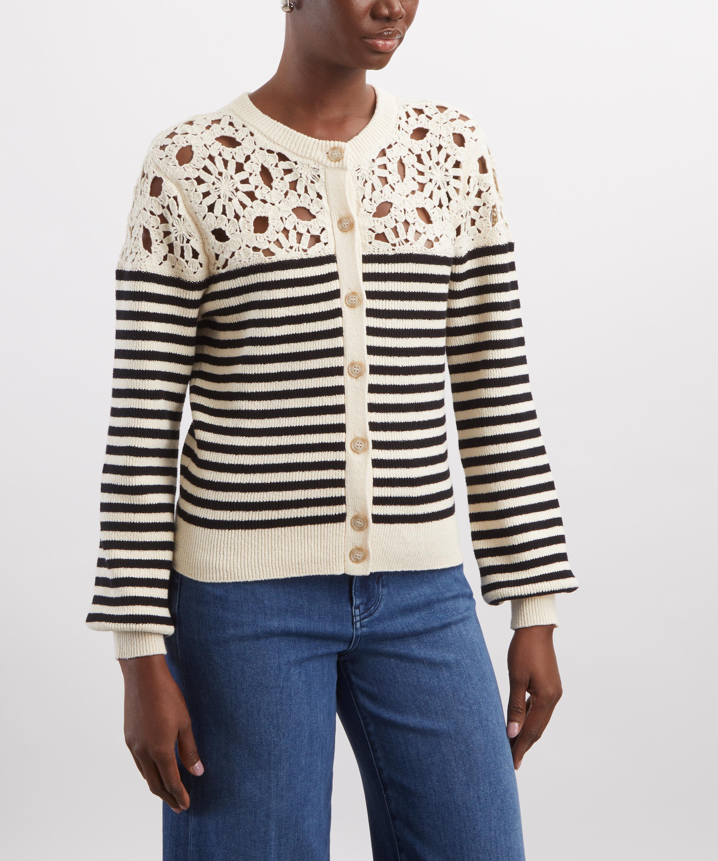Frame - Coastal Striped Cardigan image number 2