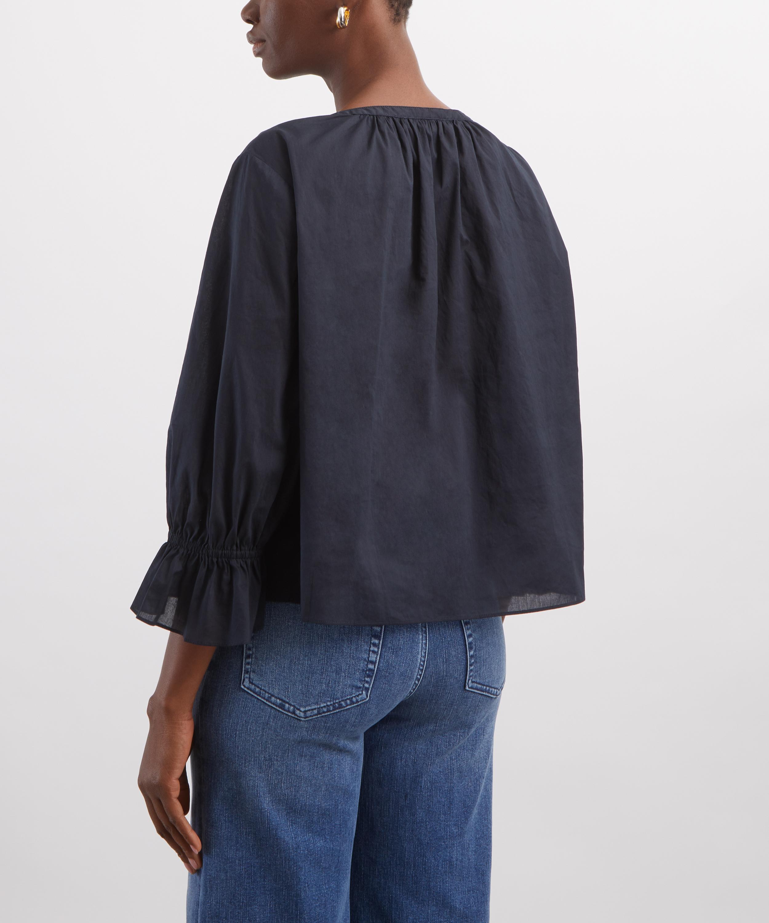 Frame - Navy Poet Blouse image number 3