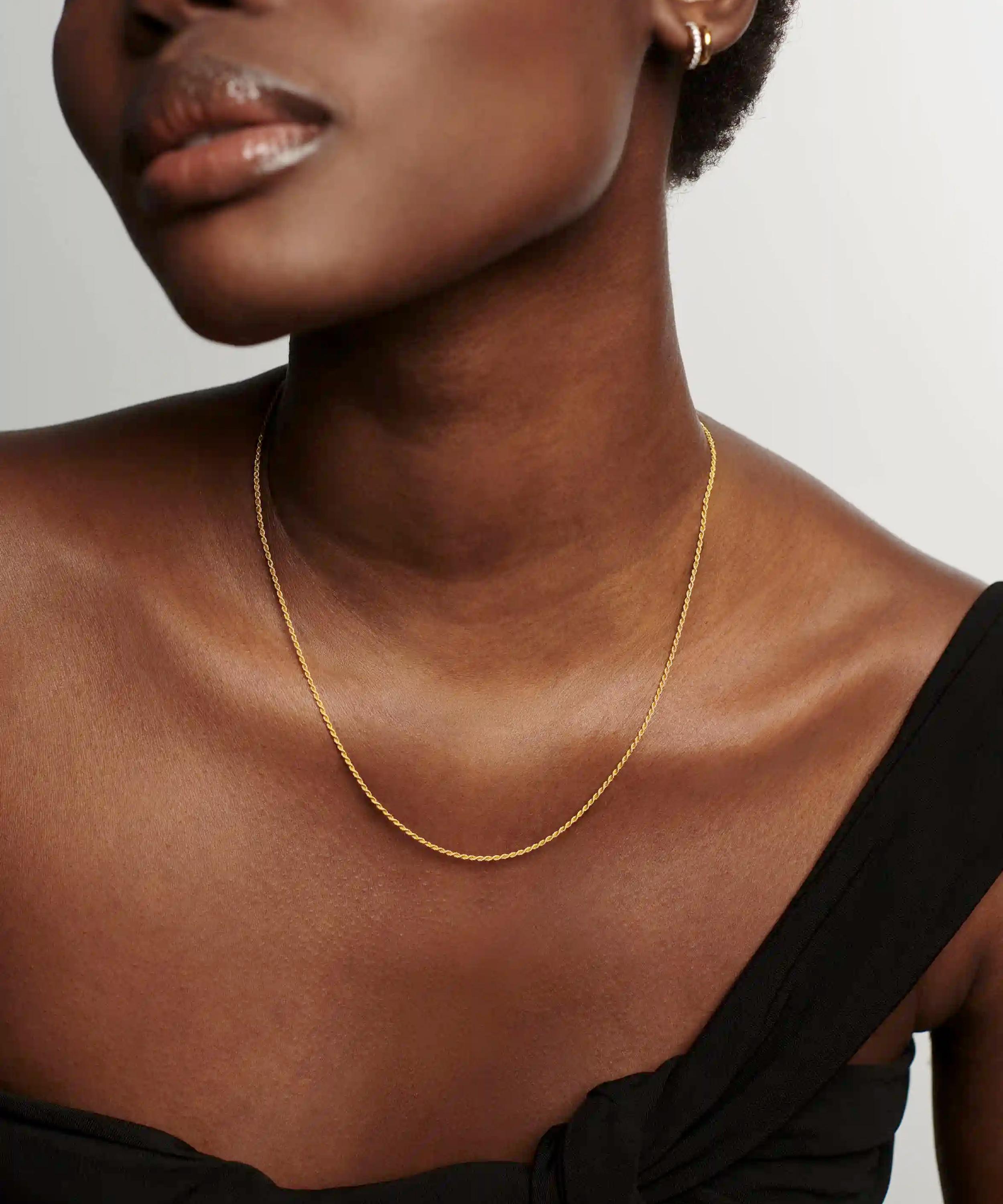 Missoma - 18ct Gold-Plated Vermeil Silver Medium Rope Chain Necklace image number 2