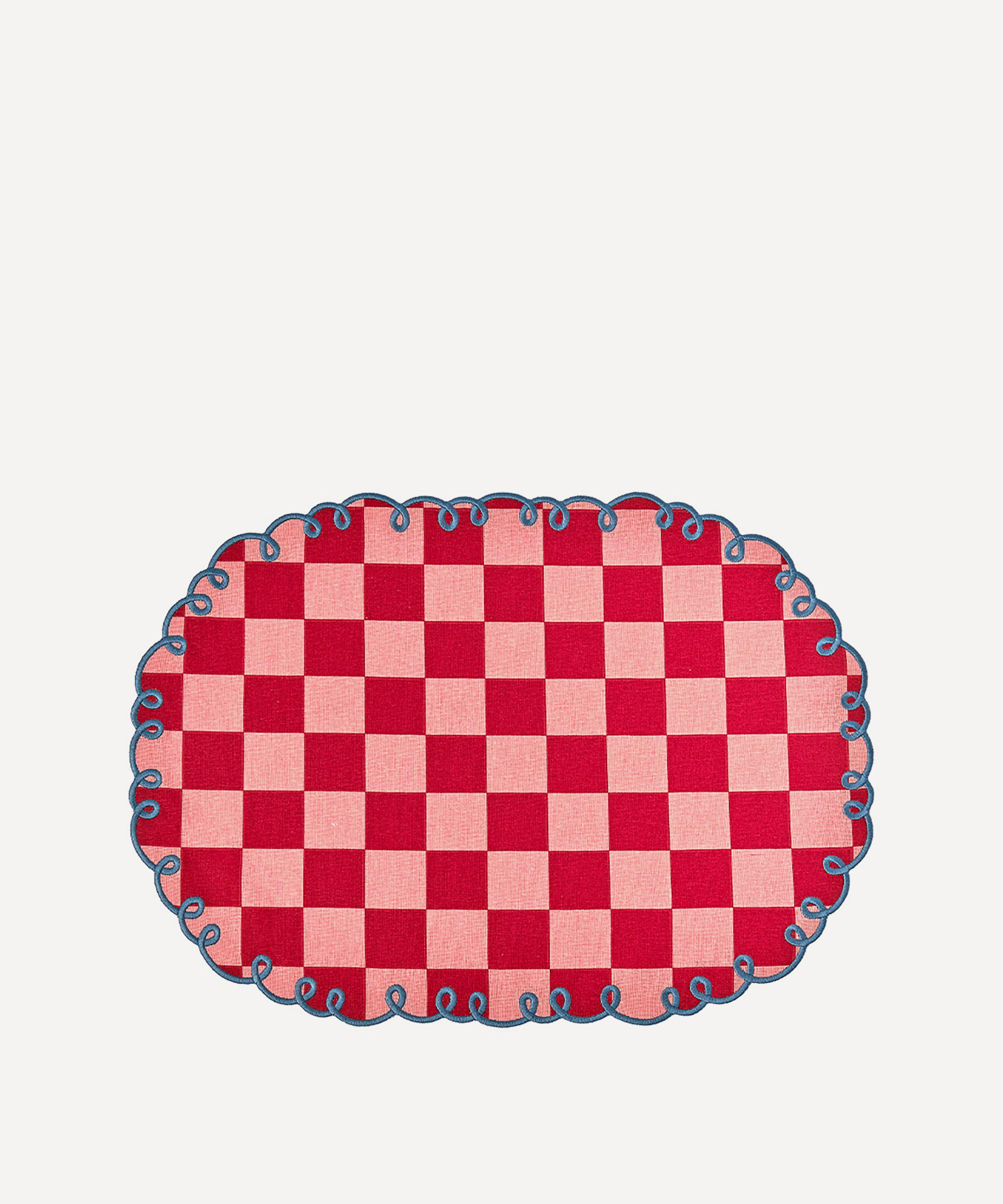 Bitossi - Pink Checkerboard Placemats Set of 2 image number 0