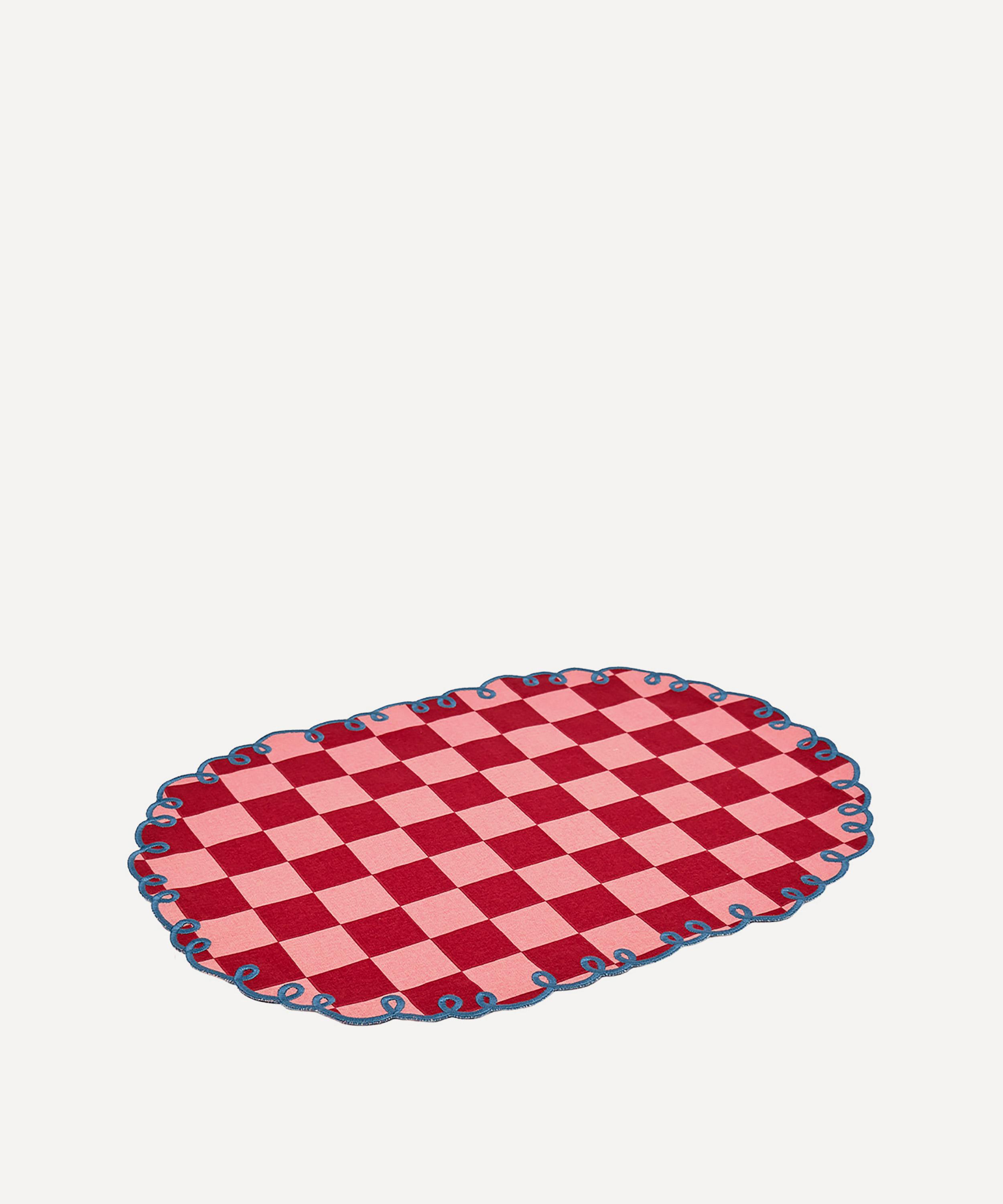 Bitossi - Pink Checkerboard Placemats Set of 2 image number 1