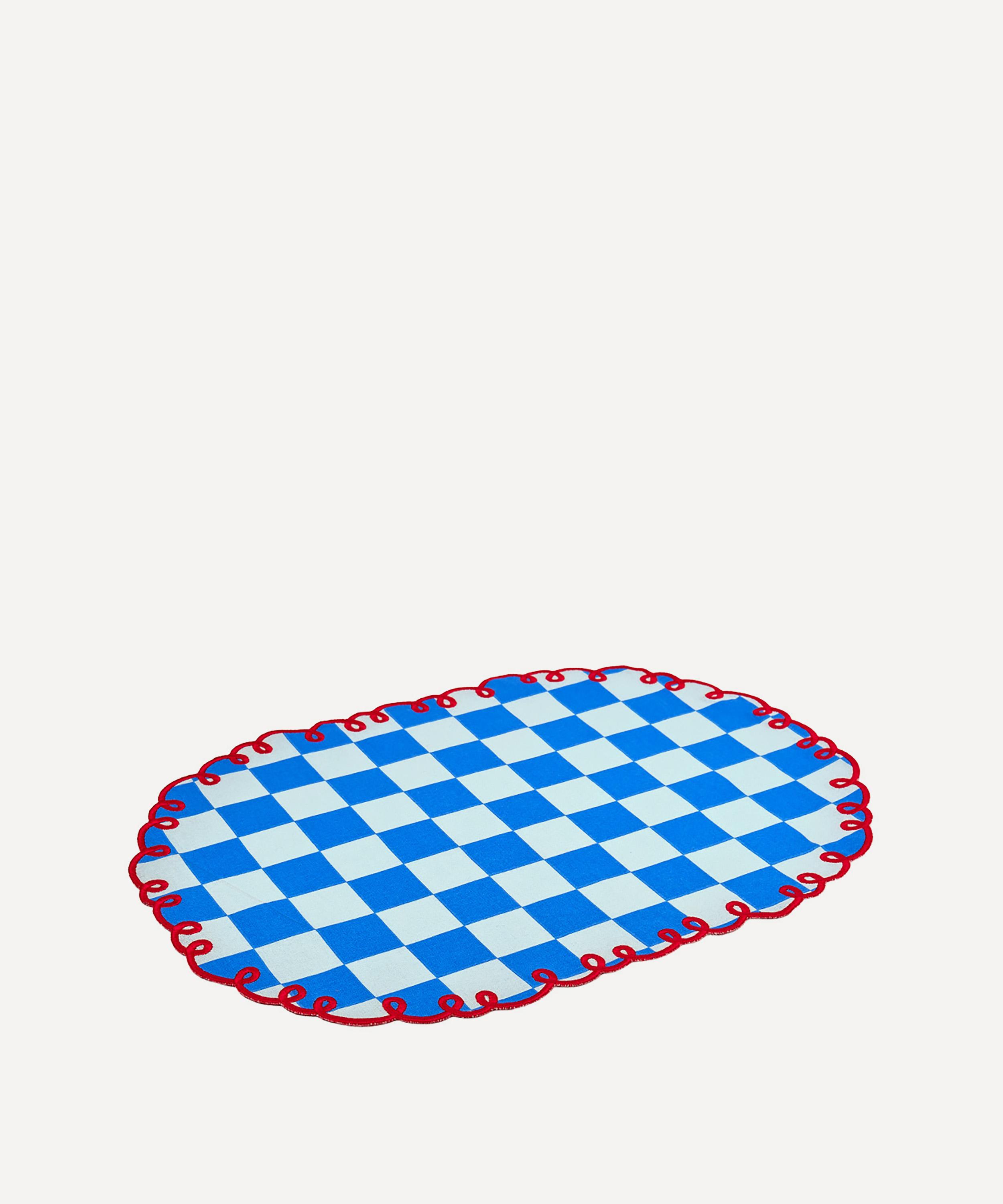 Bitossi - Blue Checkerboard Placemats Set of 3 image number 1