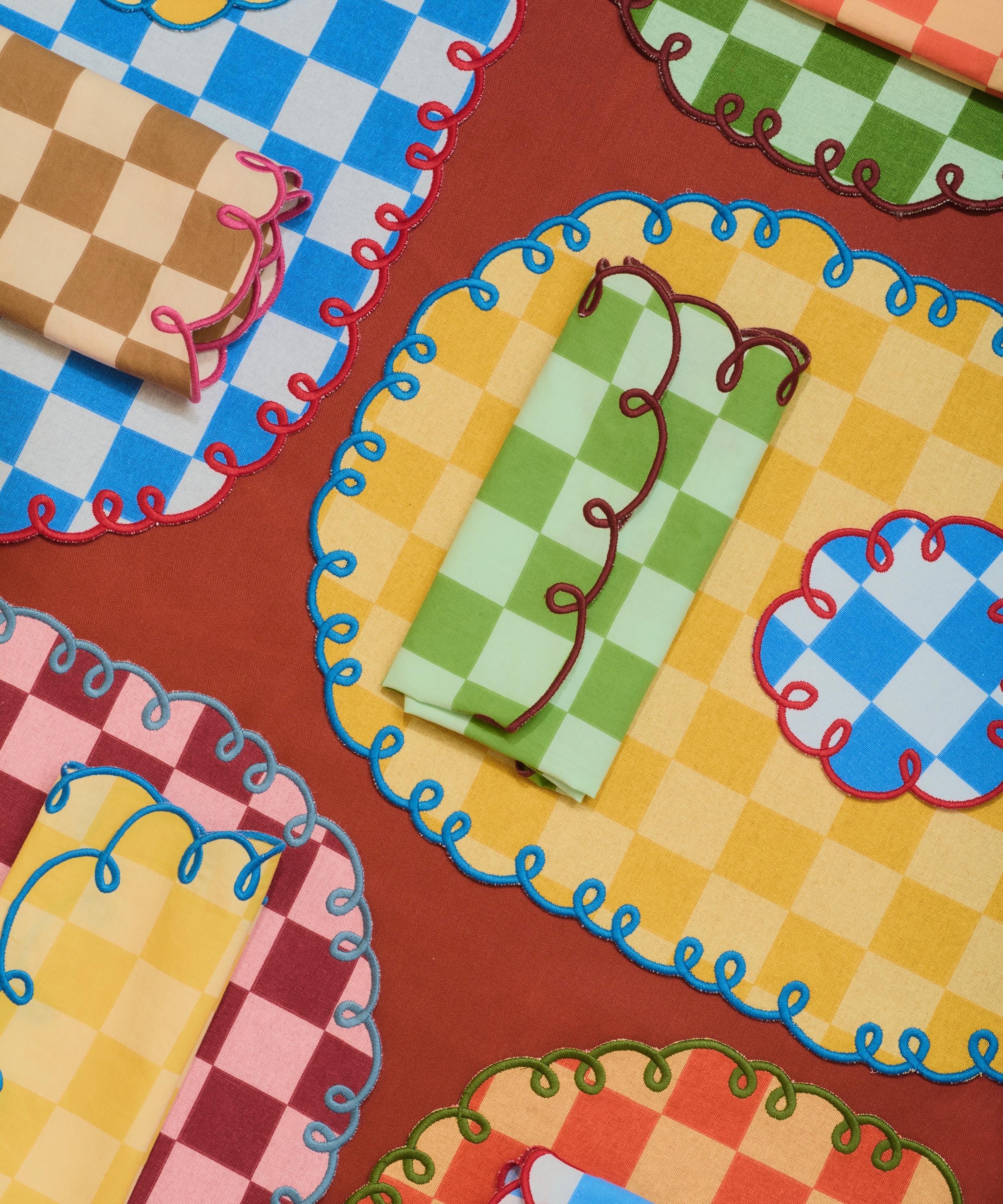Bitossi - Blue Checkerboard Placemats Set of 3 image number 2
