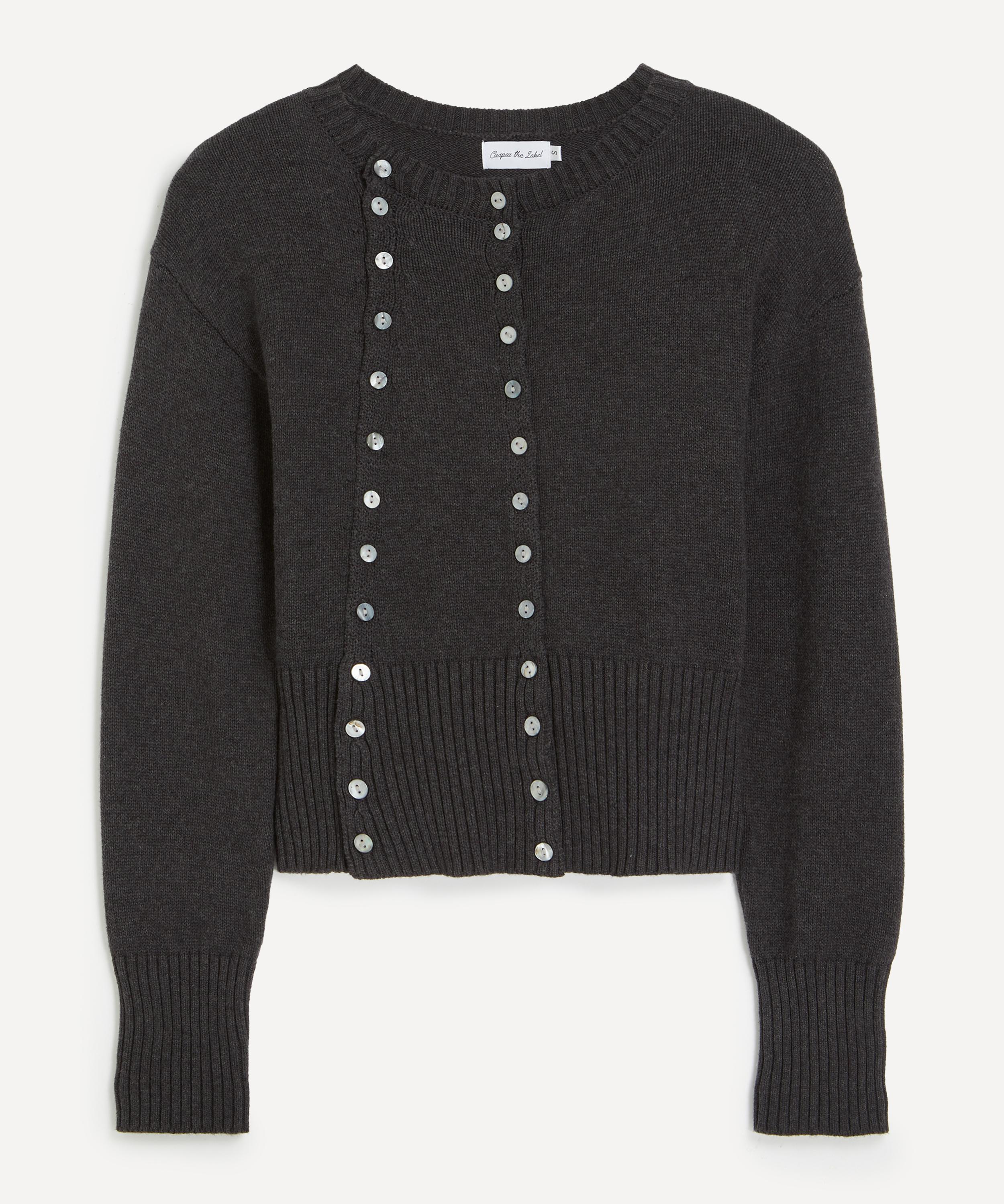 Caspar the Label - Charcoal Poet Cotton-Cashmere Cardigan&nbsp;