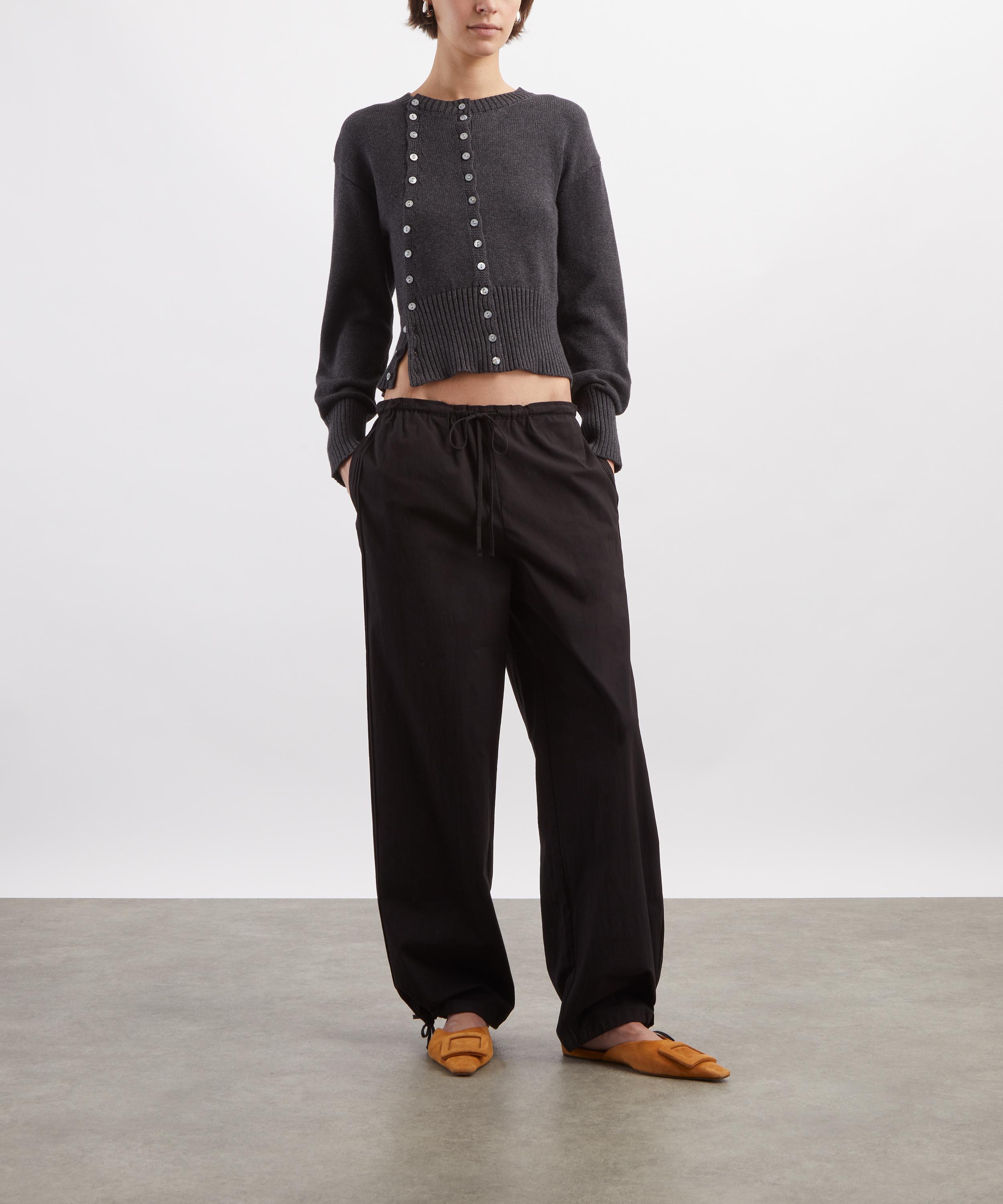 Caspar the Label - Charcoal Poet Cotton-Cashmere Cardigan&nbsp; image number 1