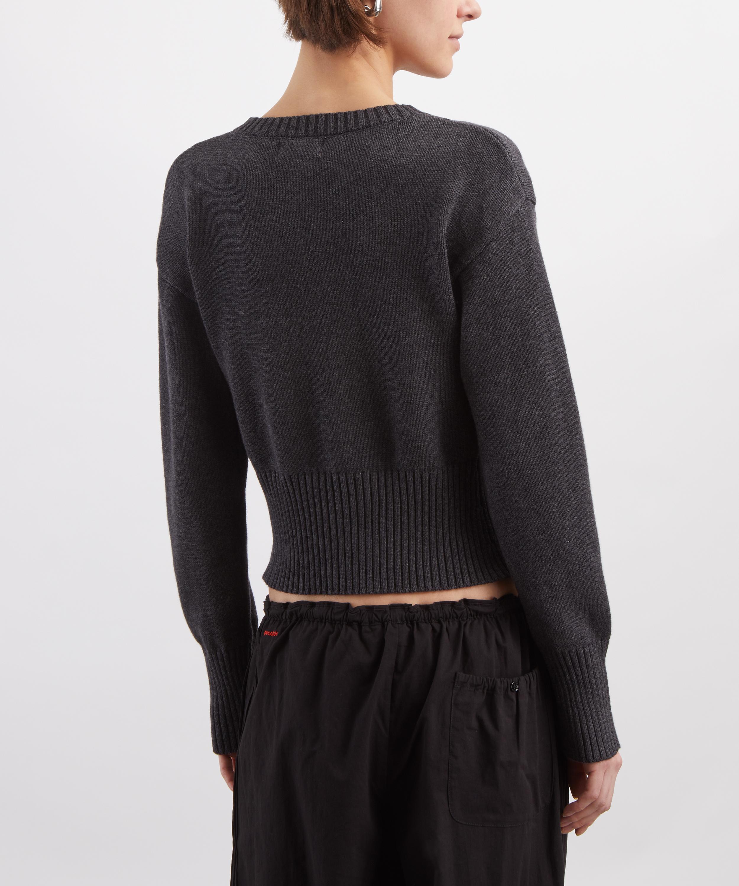 Caspar the Label - Charcoal Poet Cotton-Cashmere Cardigan&nbsp; image number 3