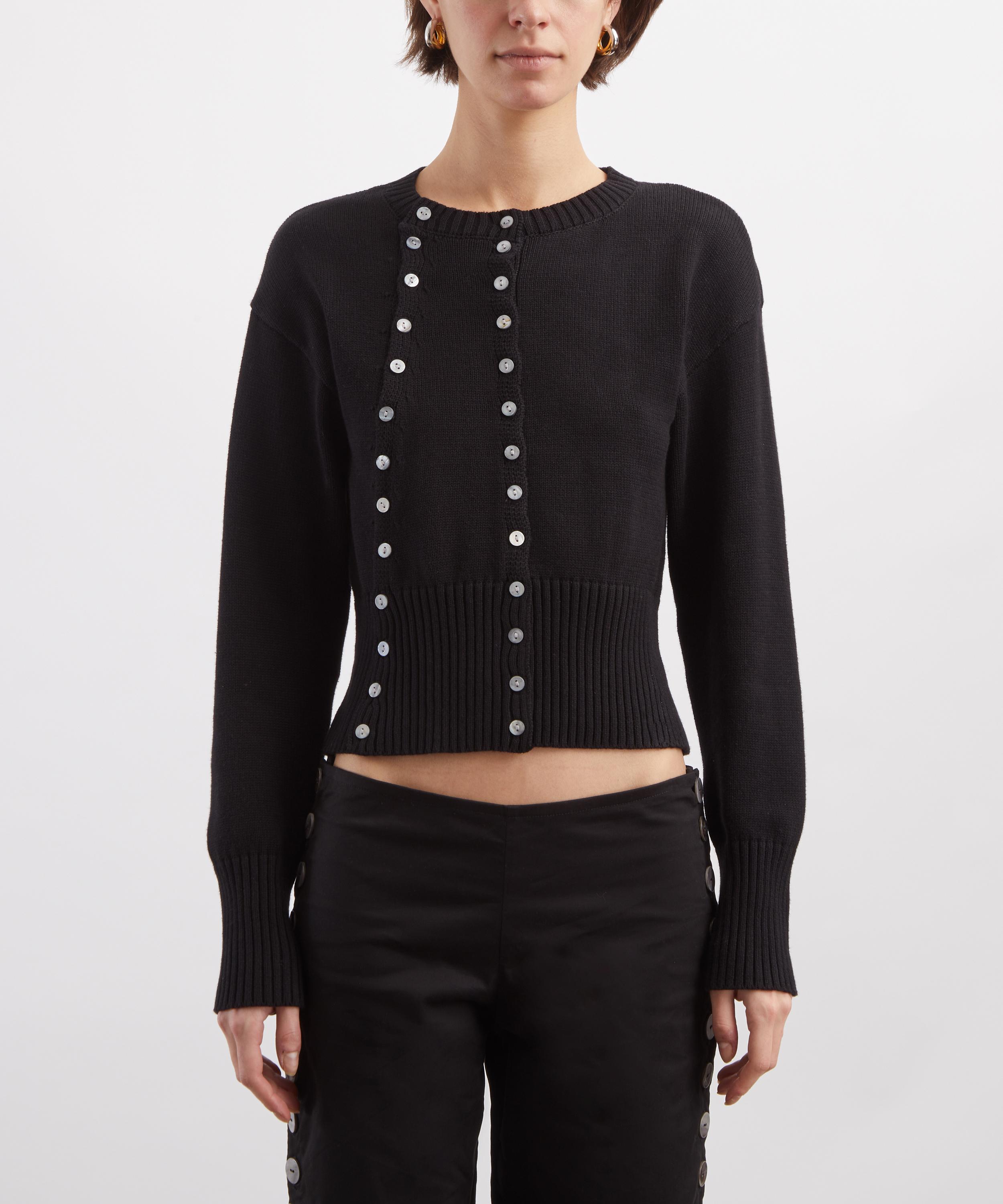 Caspar the Label - Black Poet Cotton-Cashmere Cardigan image number 2