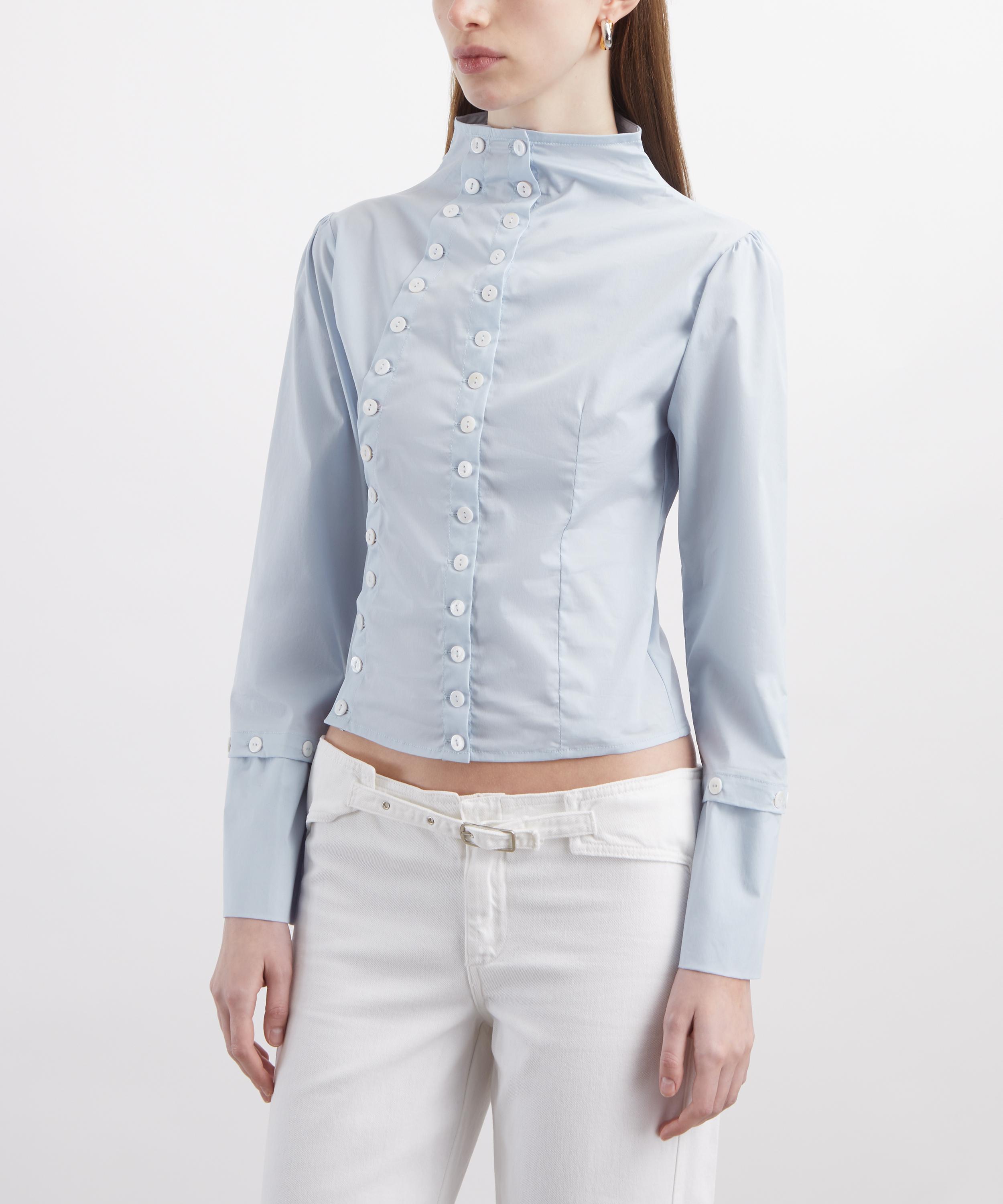 Caspar the Label - Baby Blue Poet Long-Sleeve Shirt image number 2