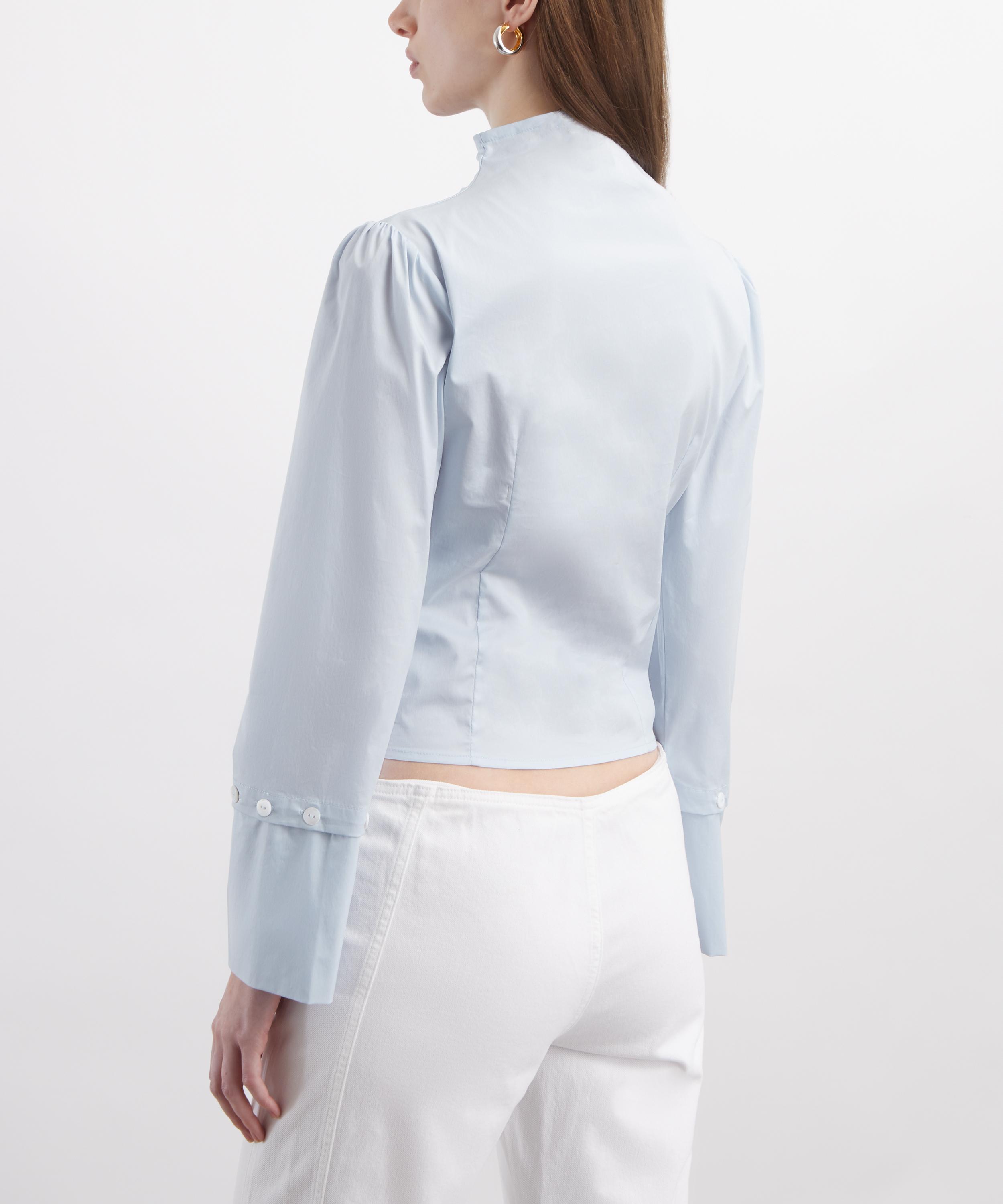 Caspar the Label - Baby Blue Poet Long-Sleeve Shirt image number 3