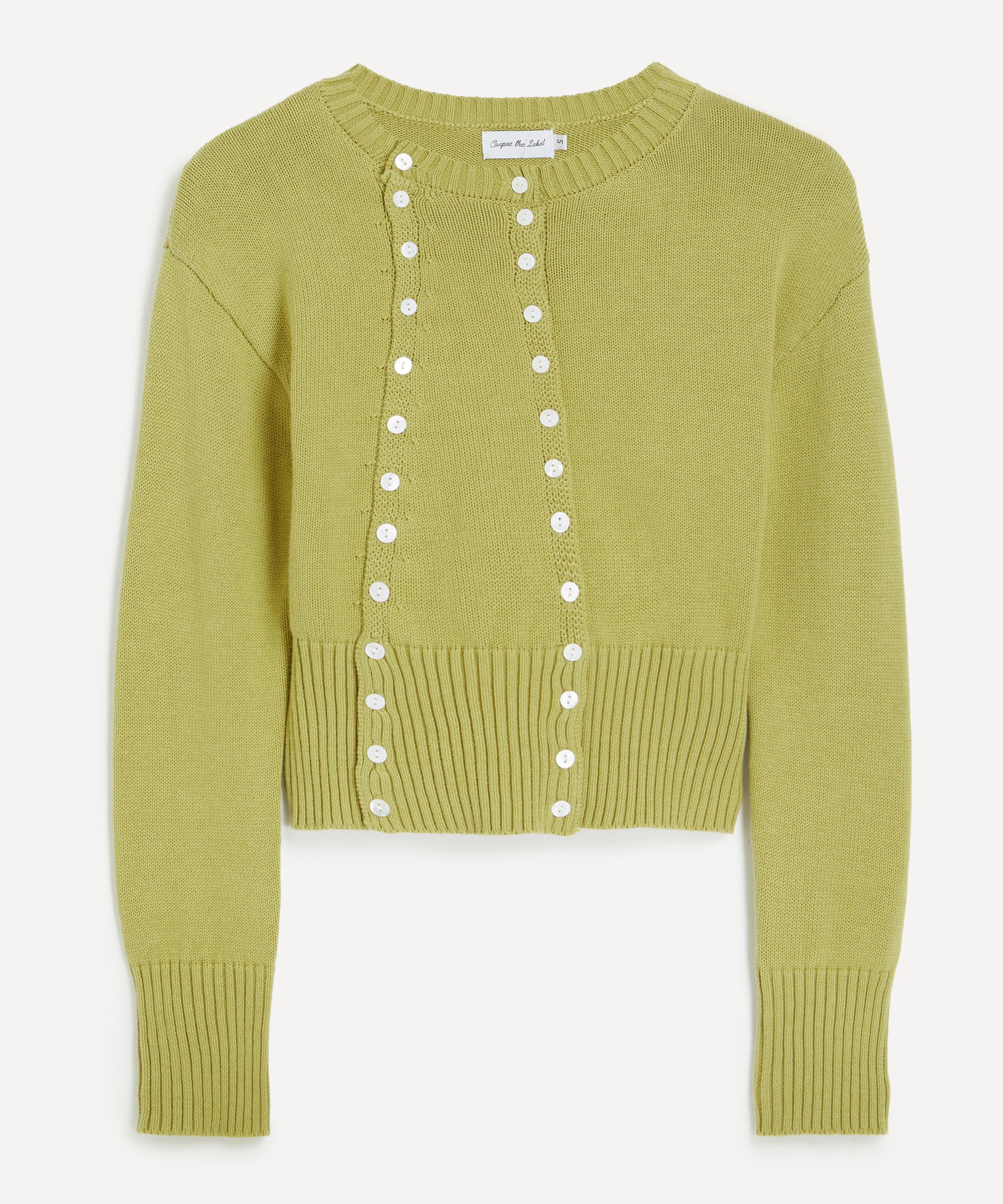 Caspar the Label - Spring Green Poet Cotton-Cashmere Cardigan