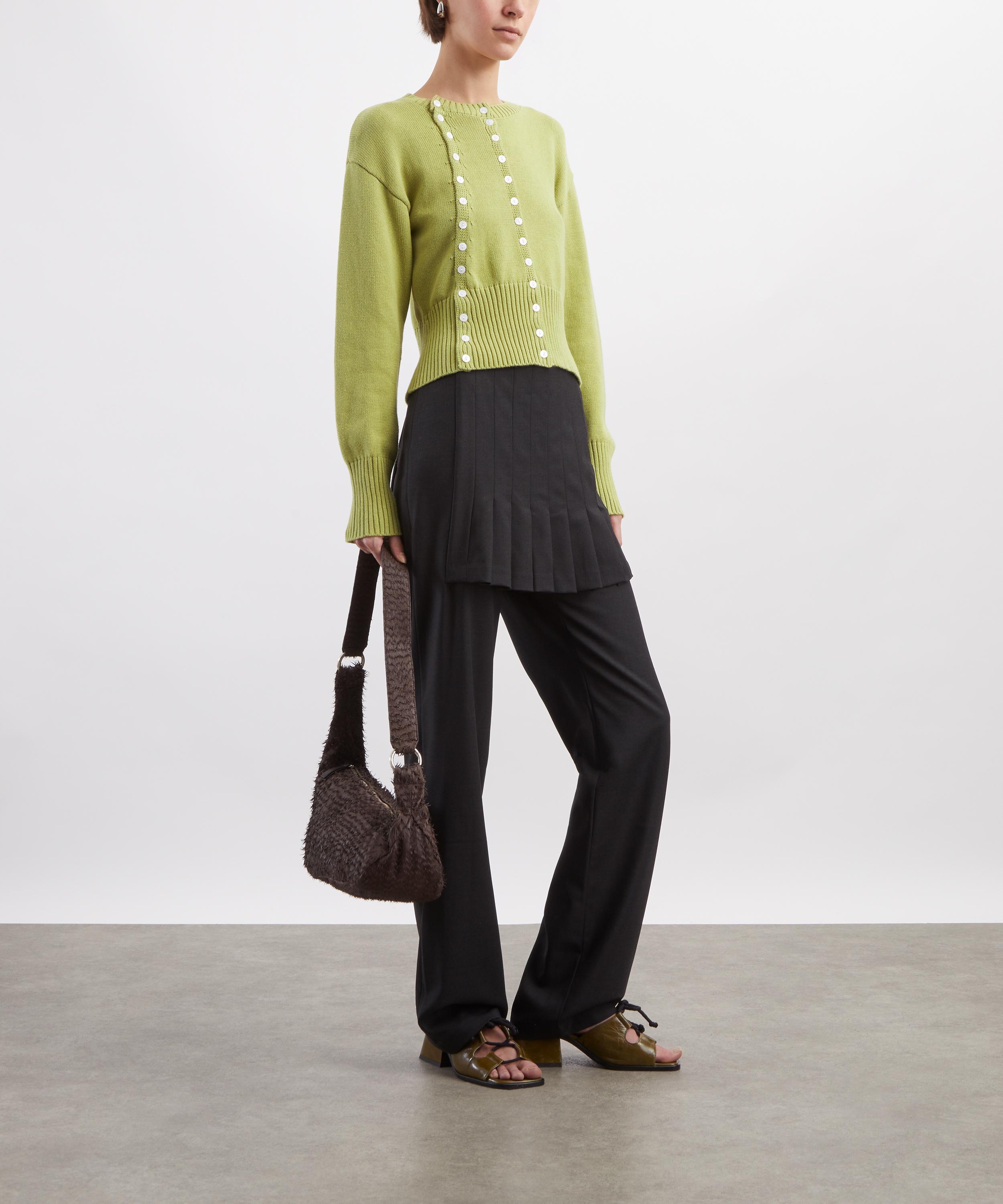 Caspar the Label - Spring Green Poet Cotton-Cashmere Cardigan image number 1