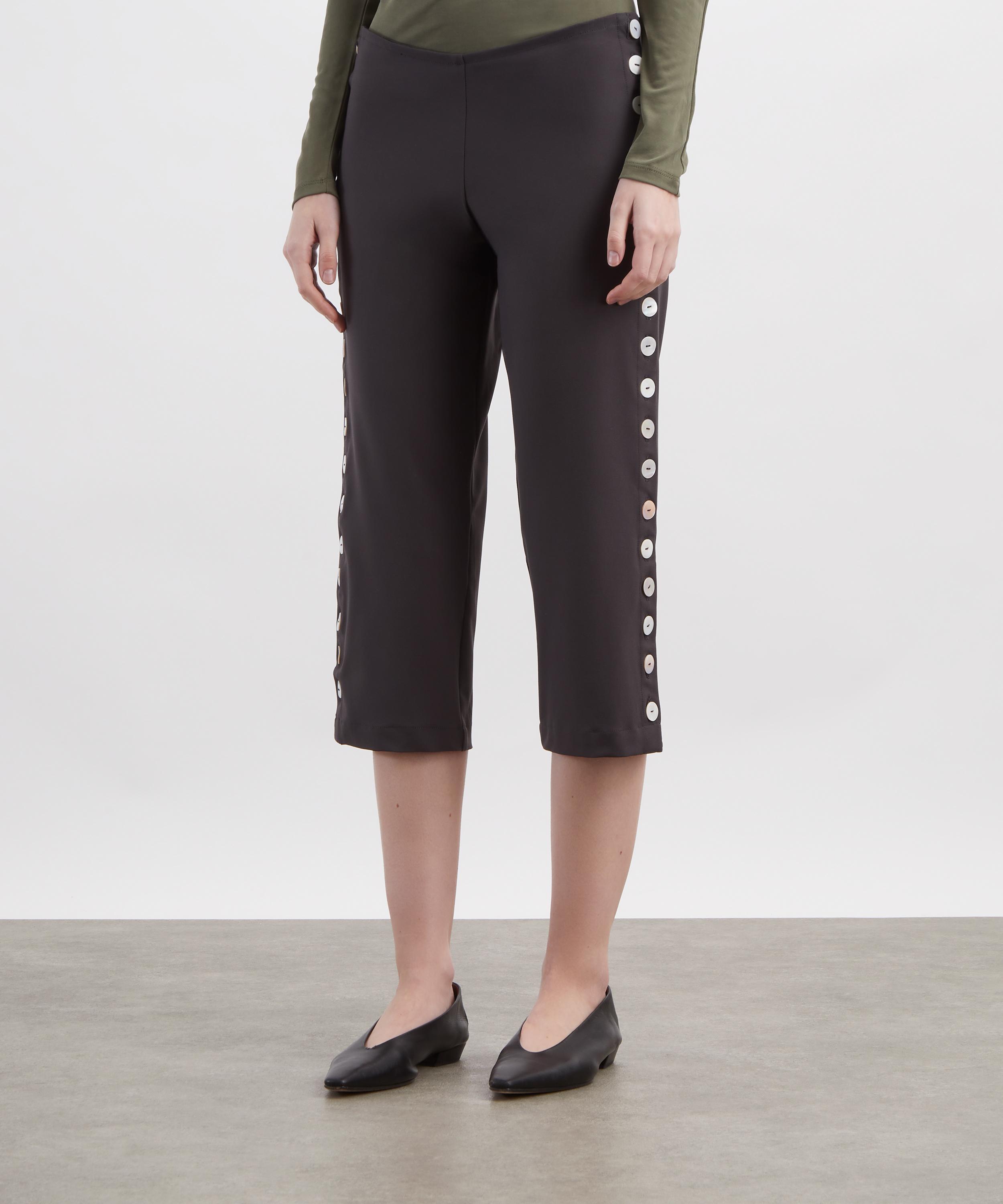 Caspar the Label - Grey Pearly Capri Trousers image number 2