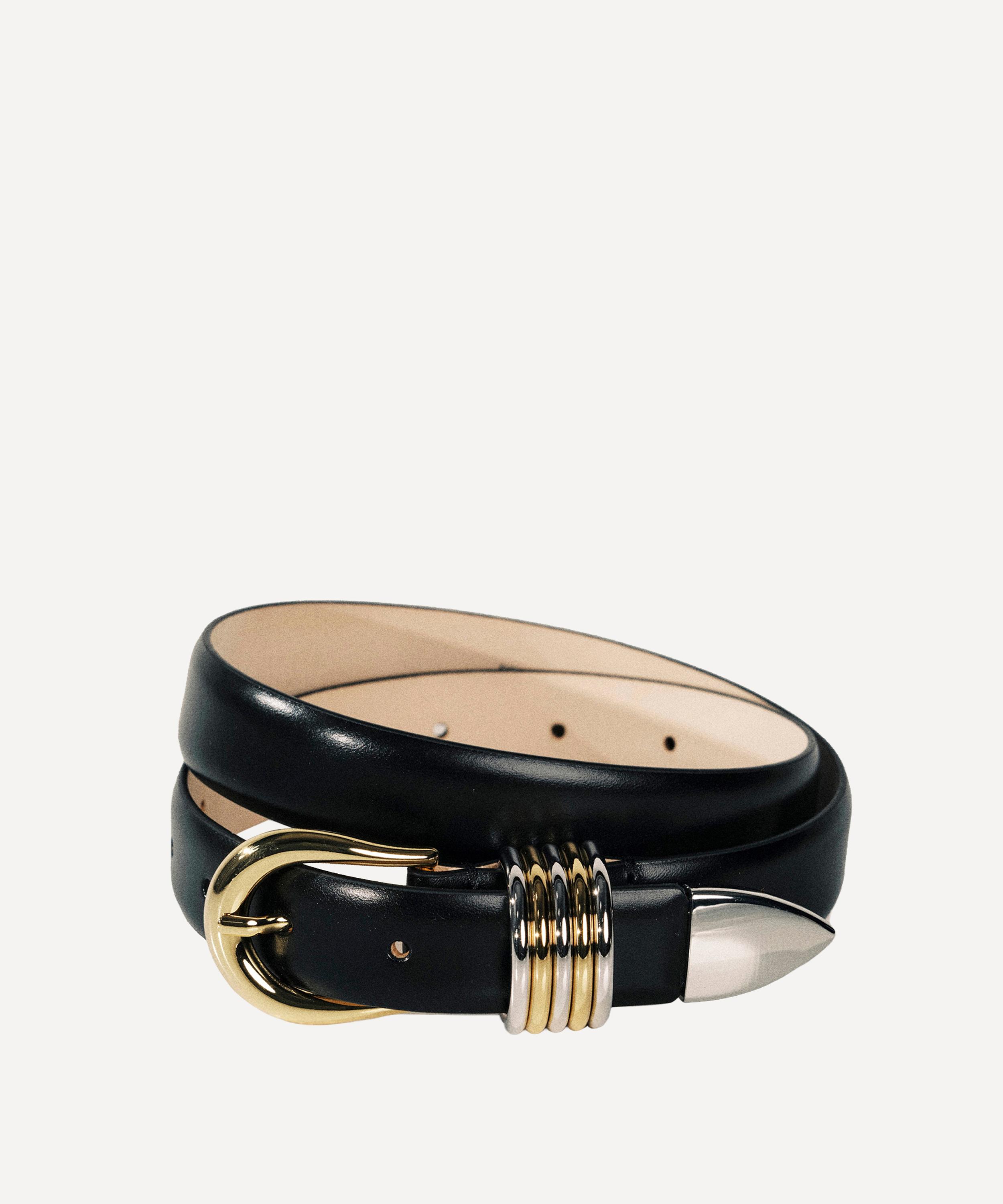 D&eacute;hanche - Hollyhock Mixed Metal Leather Belt image number 1