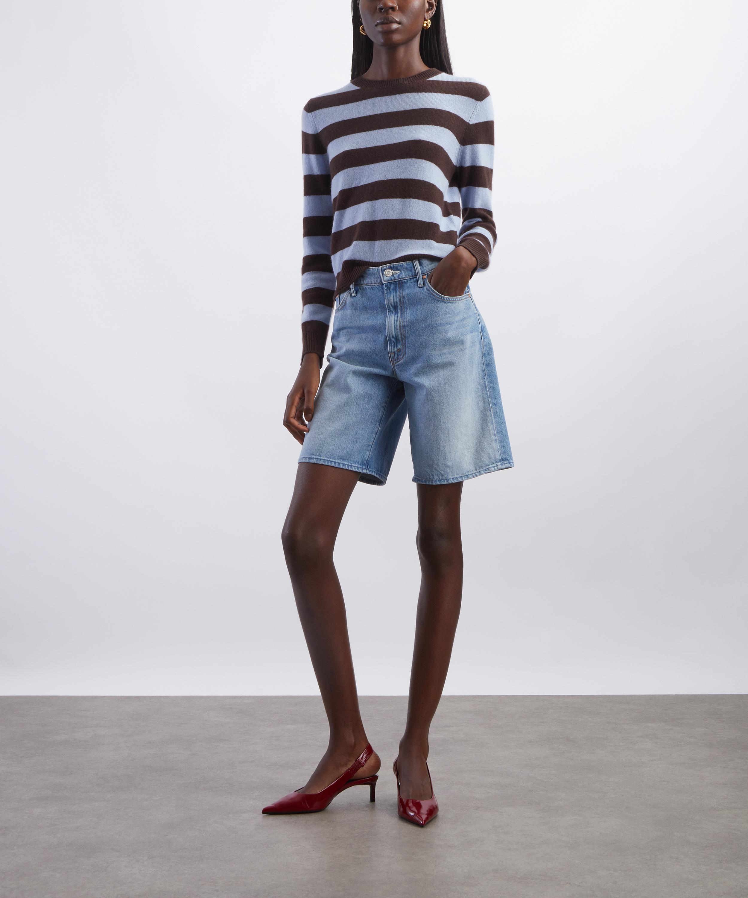 Jumper 1234 - Cashmere Stripe Crew Neck Jumper image number 1