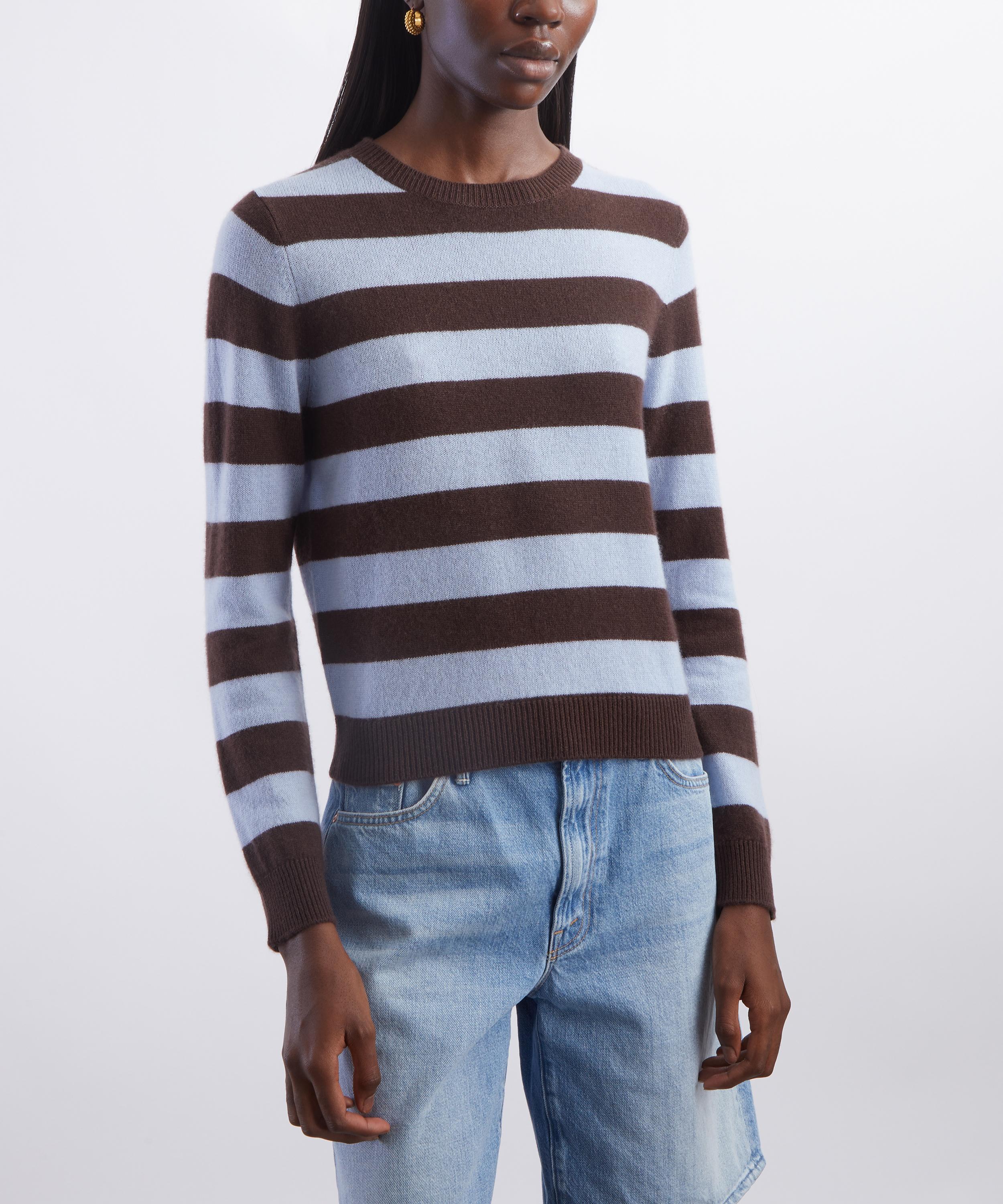 Jumper 1234 - Cashmere Stripe Crew Neck Jumper image number 2