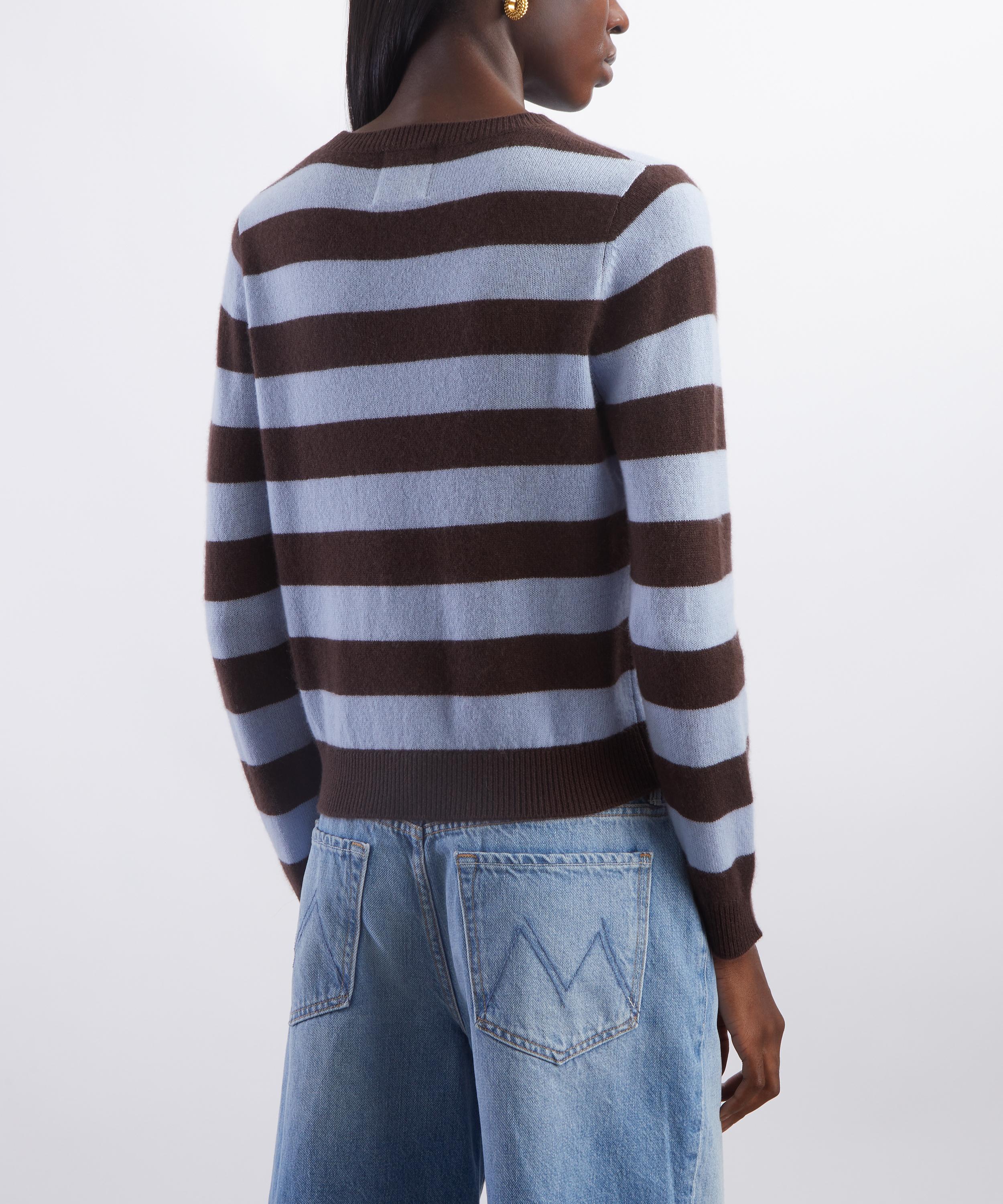 Jumper 1234 - Cashmere Stripe Crew Neck Jumper image number 3