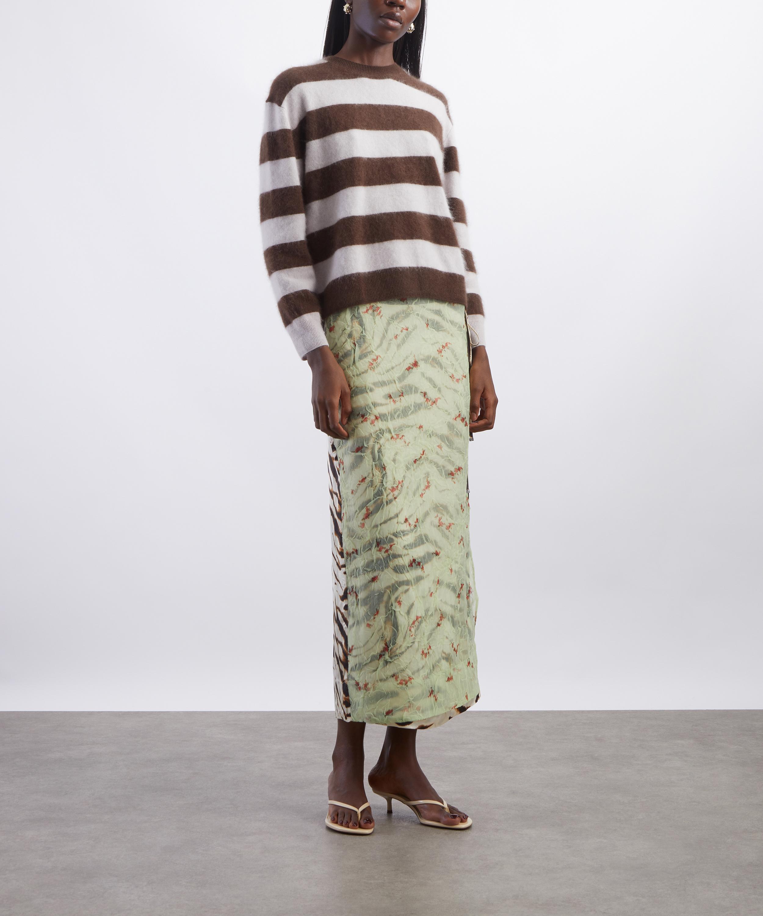 Jumper 1234 - Cashmere Stripe Brushed Crew Neck Jumper image number 1