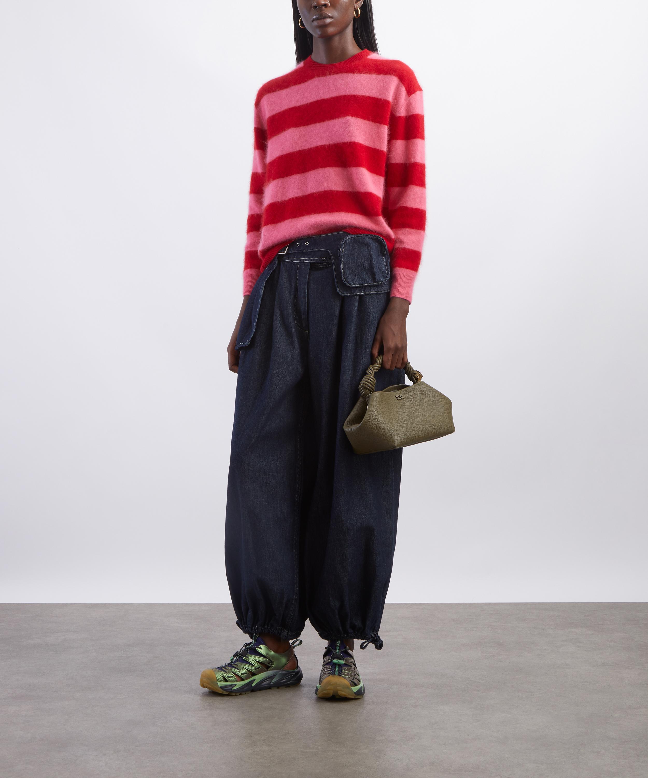 Jumper 1234 - Cashmere Stripe Brushed Crew Neck Jumper image number 1