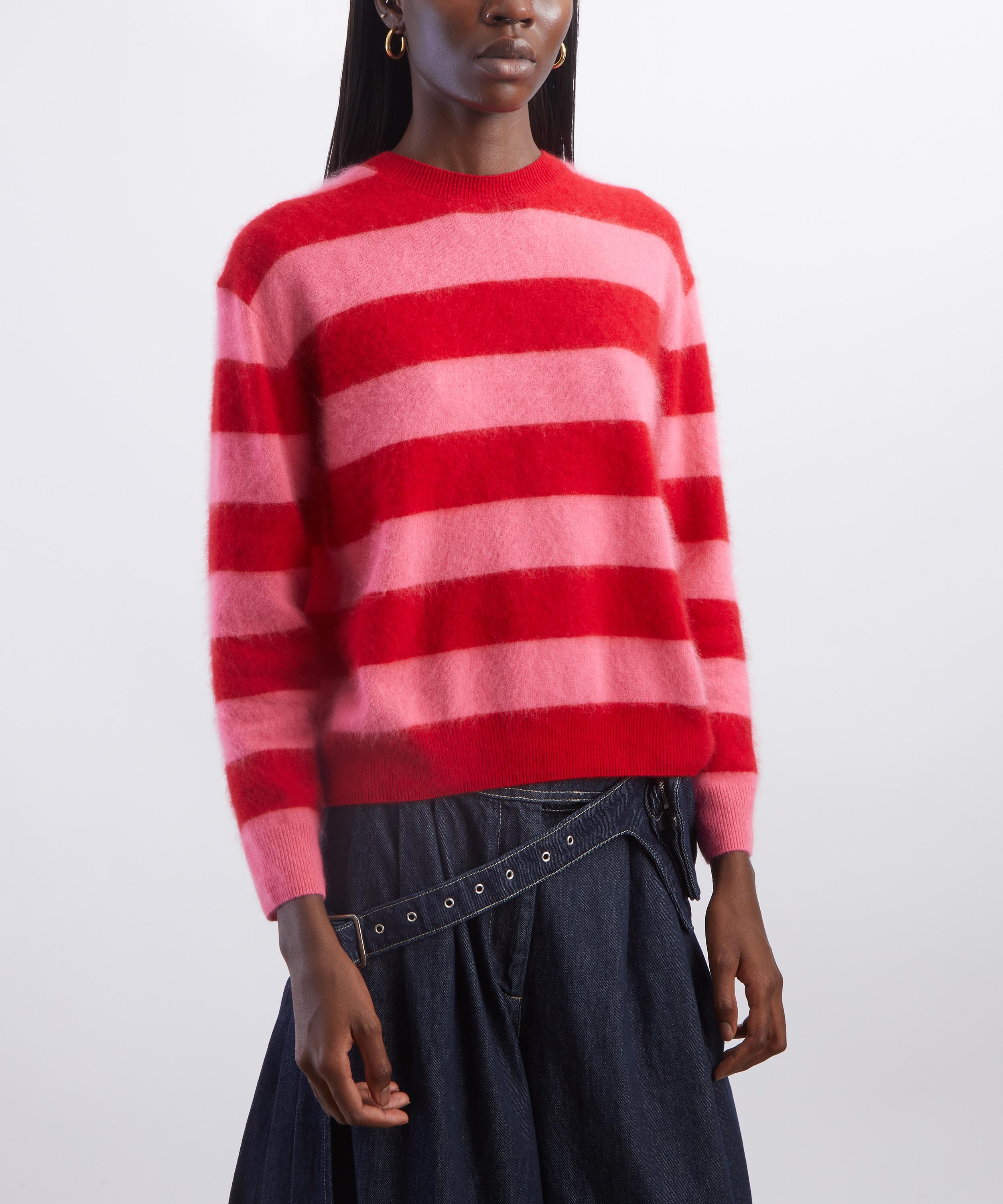 Jumper 1234 - Cashmere Stripe Brushed Crew Neck Jumper image number 2