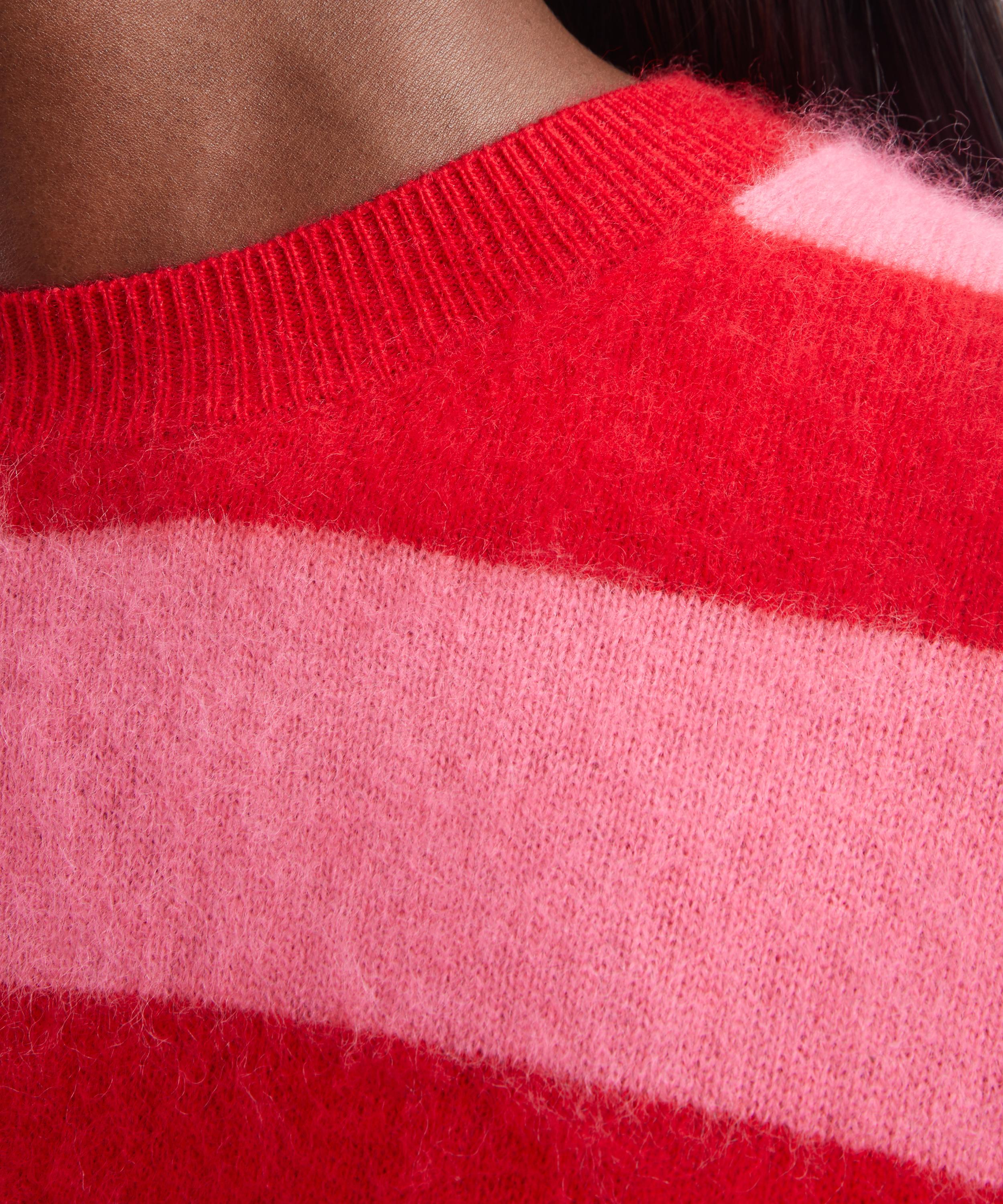 Jumper 1234 - Cashmere Stripe Brushed Crew Neck Jumper image number 4