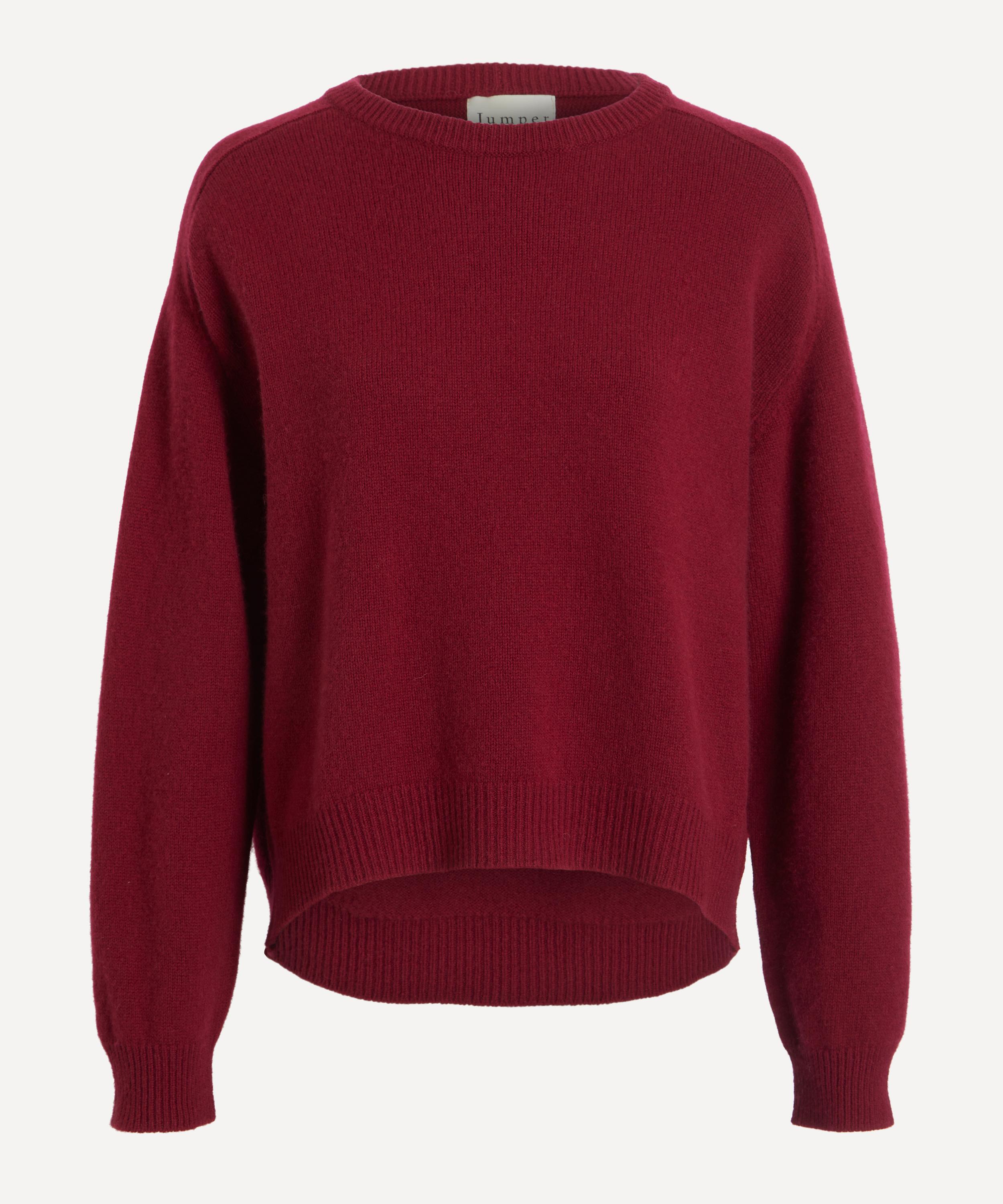 LOULOU DE SAISON - Burgundy Oversized Crew Cashmere Jumper image number 0