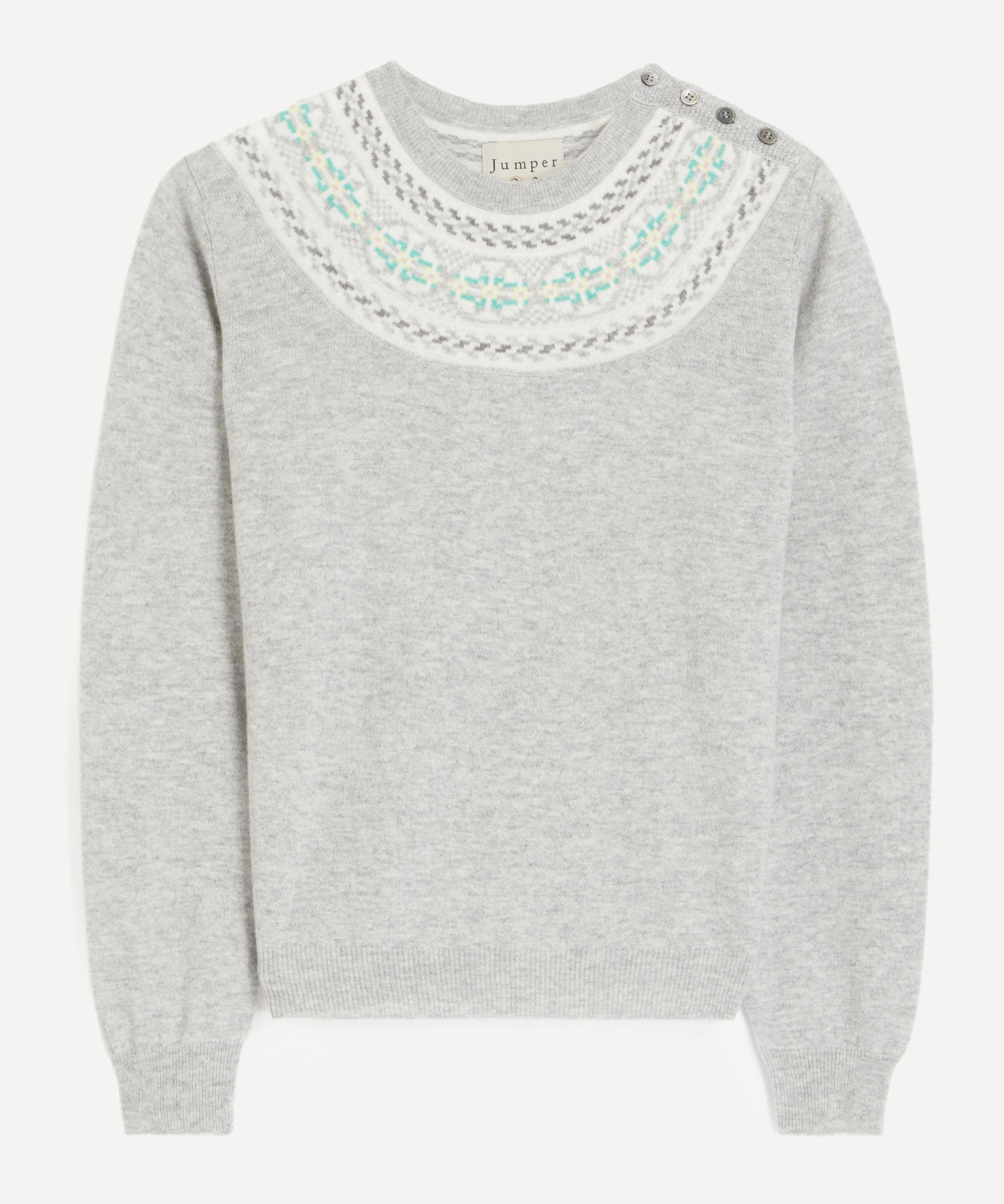 Jumper 1234 - Yoke Fairisle Crew Neck Jumper image number 0