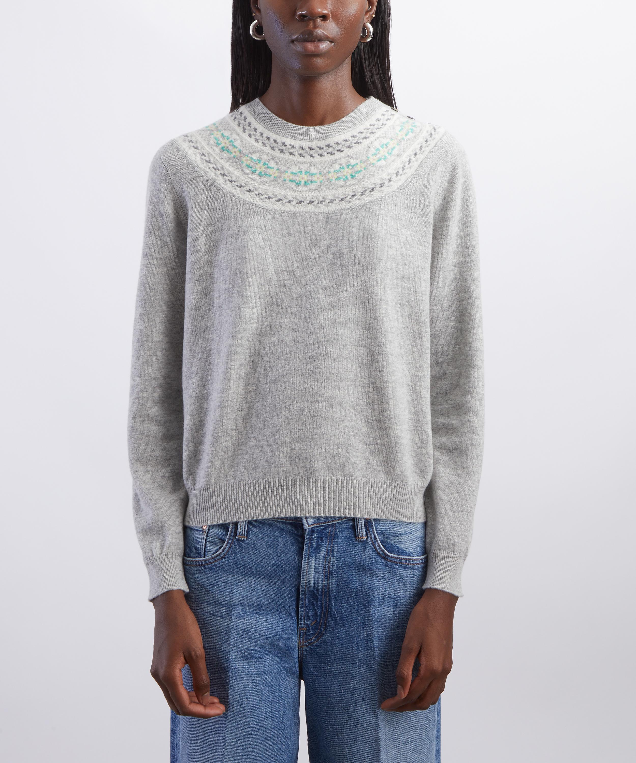 Jumper 1234 - Yoke Fairisle Crew Neck Jumper image number 2